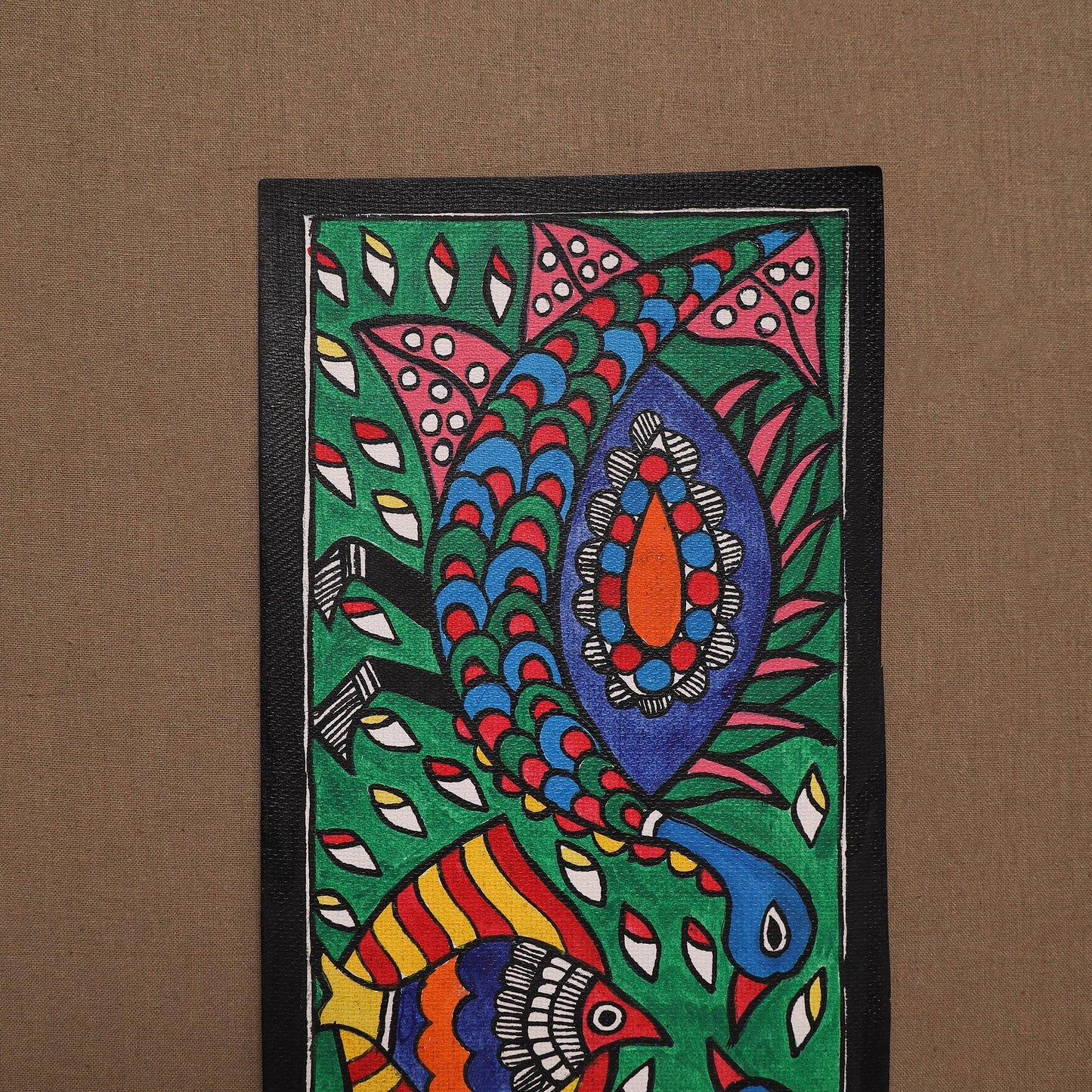 Handpainted madhubani painting by hira devi (5 x 15 in) 51