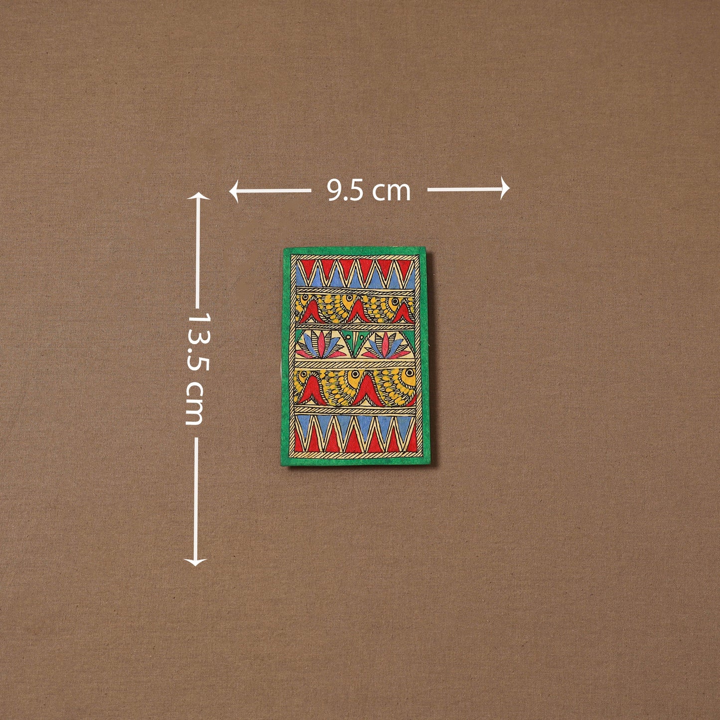 Handpainted madhubani painting by hira devi (5 x 4 in) 155