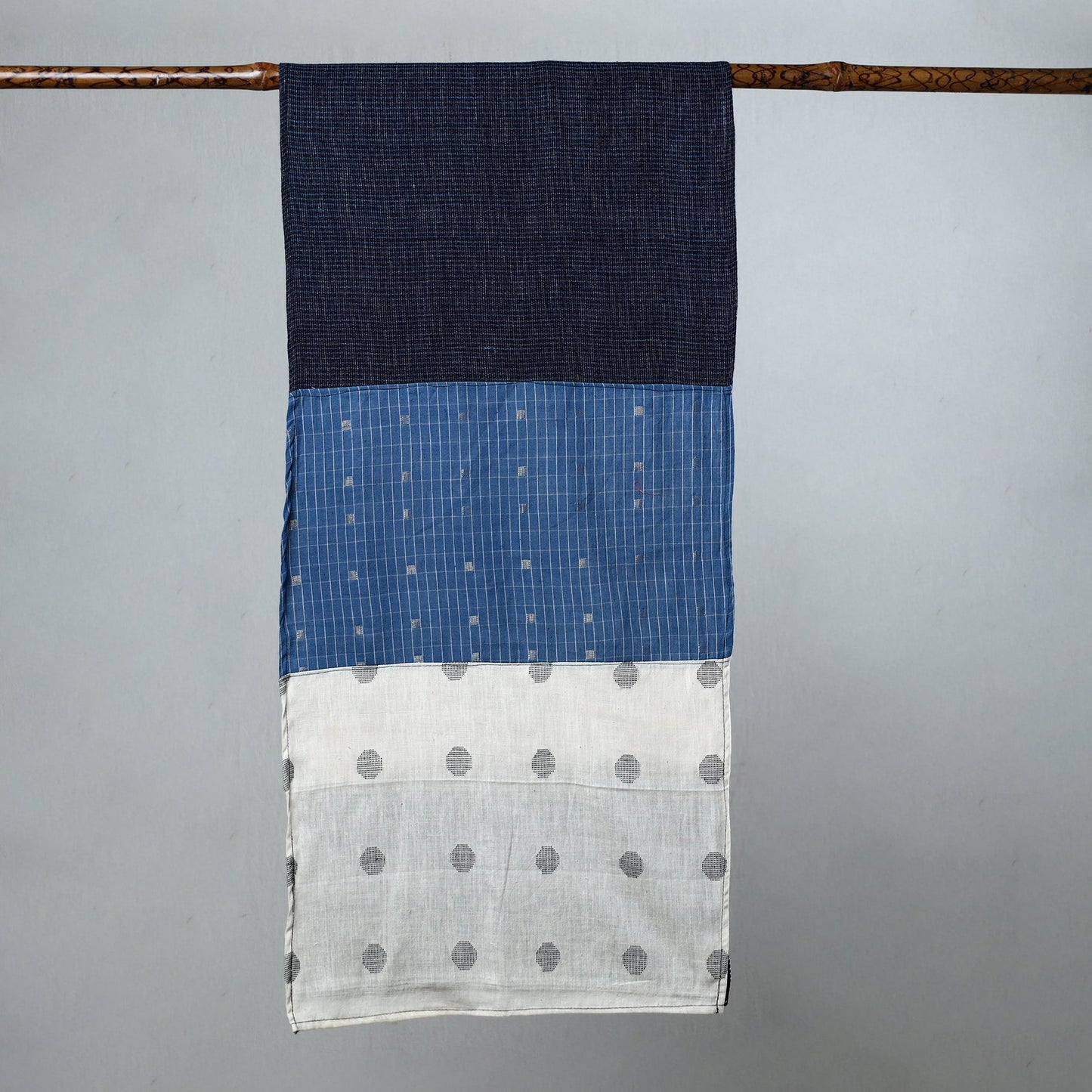 Handwoven Organic Kala Cotton Tukdi Kaam Stole