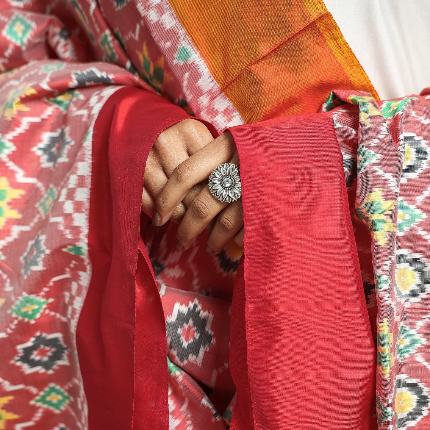ikat silk dupatta