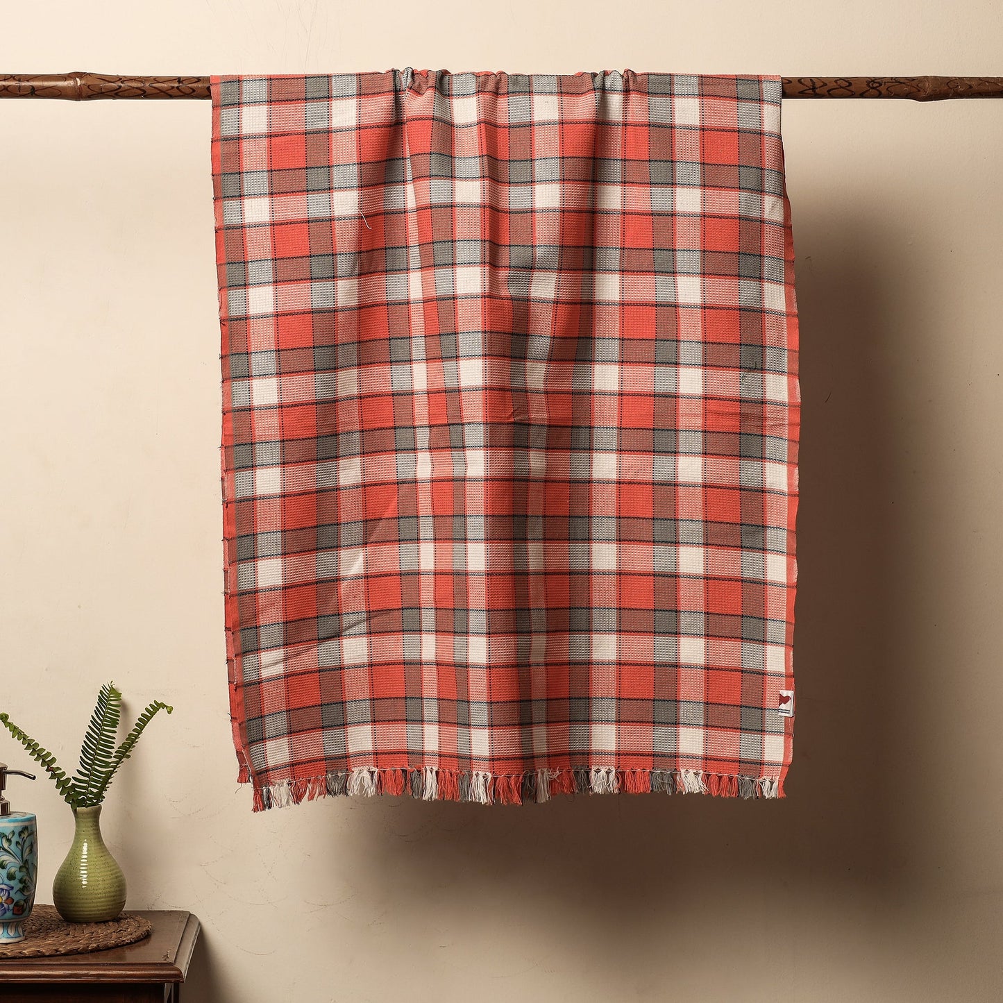 Multicolor - Honeycomb Handloom Cotton Bath Towel From Dehradun