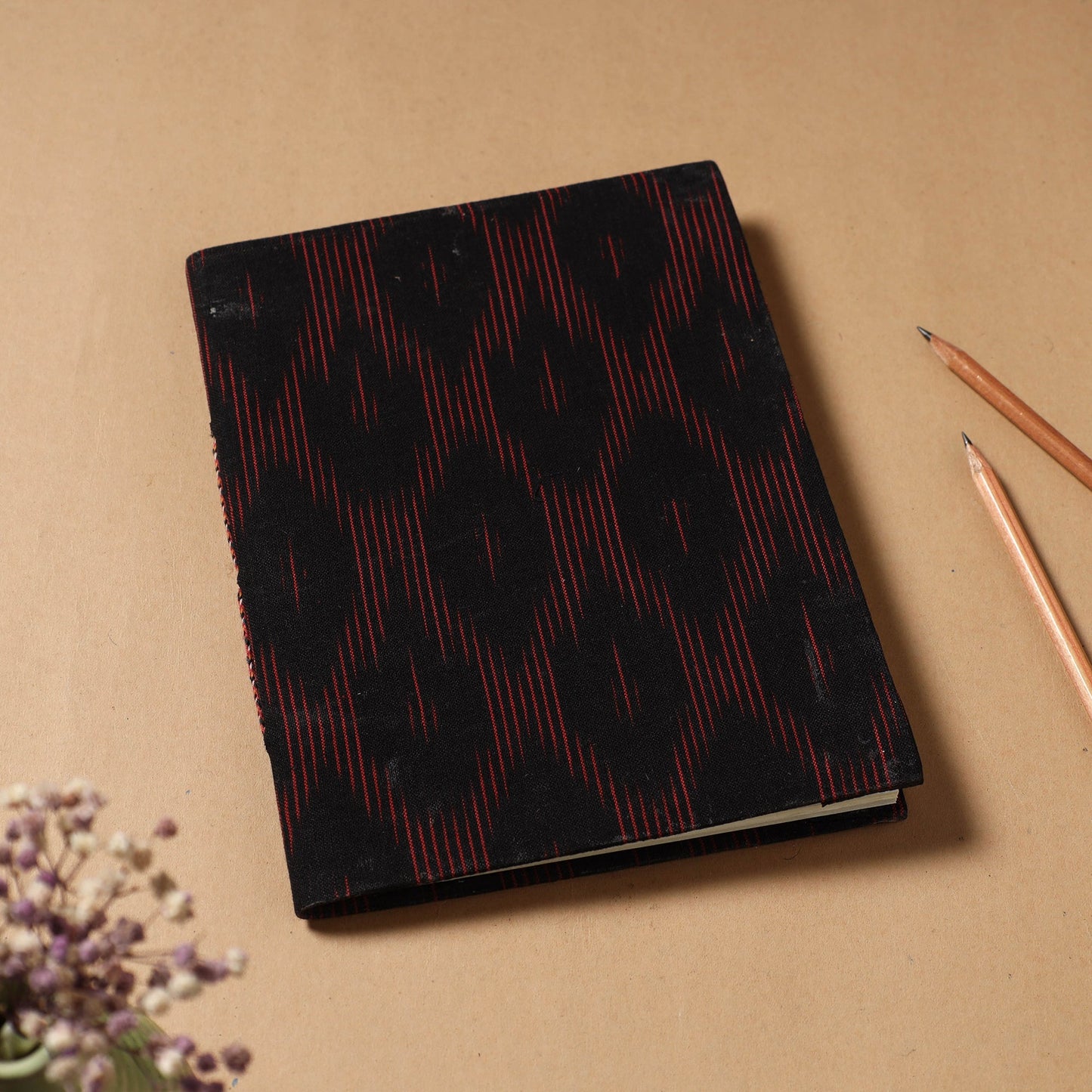 Ikat Fabric Cover Handmade Paper Notebook