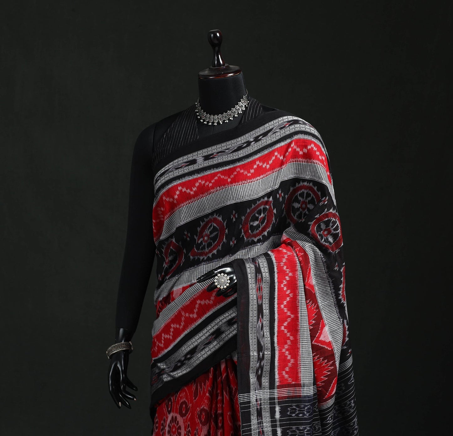 Ikat handloom cotton sambalpuri saree 02 - handcrafted