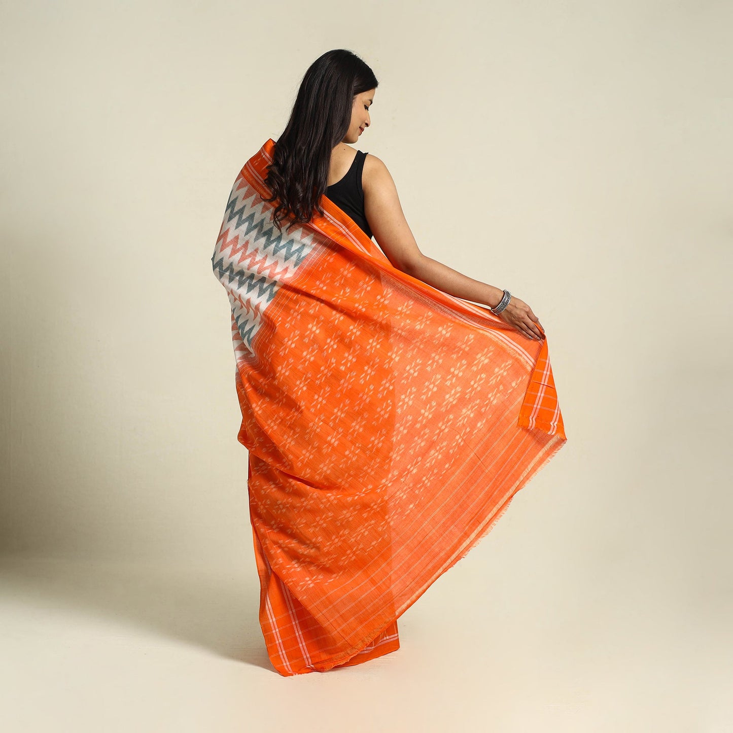 Multicolor Ikat Handloom Cotton Sambalpuri Saree