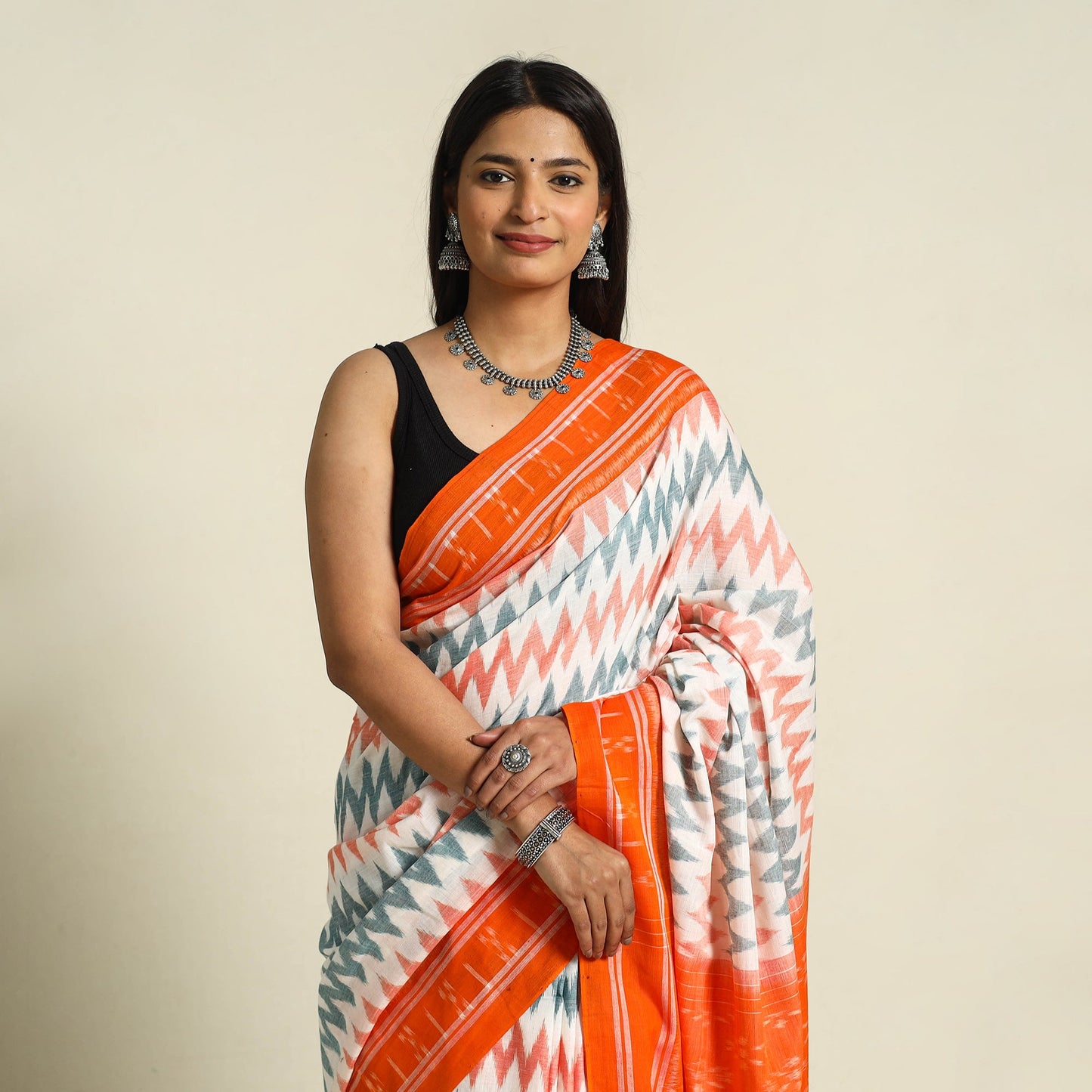 Multicolor Ikat Handloom Cotton Sambalpuri Saree