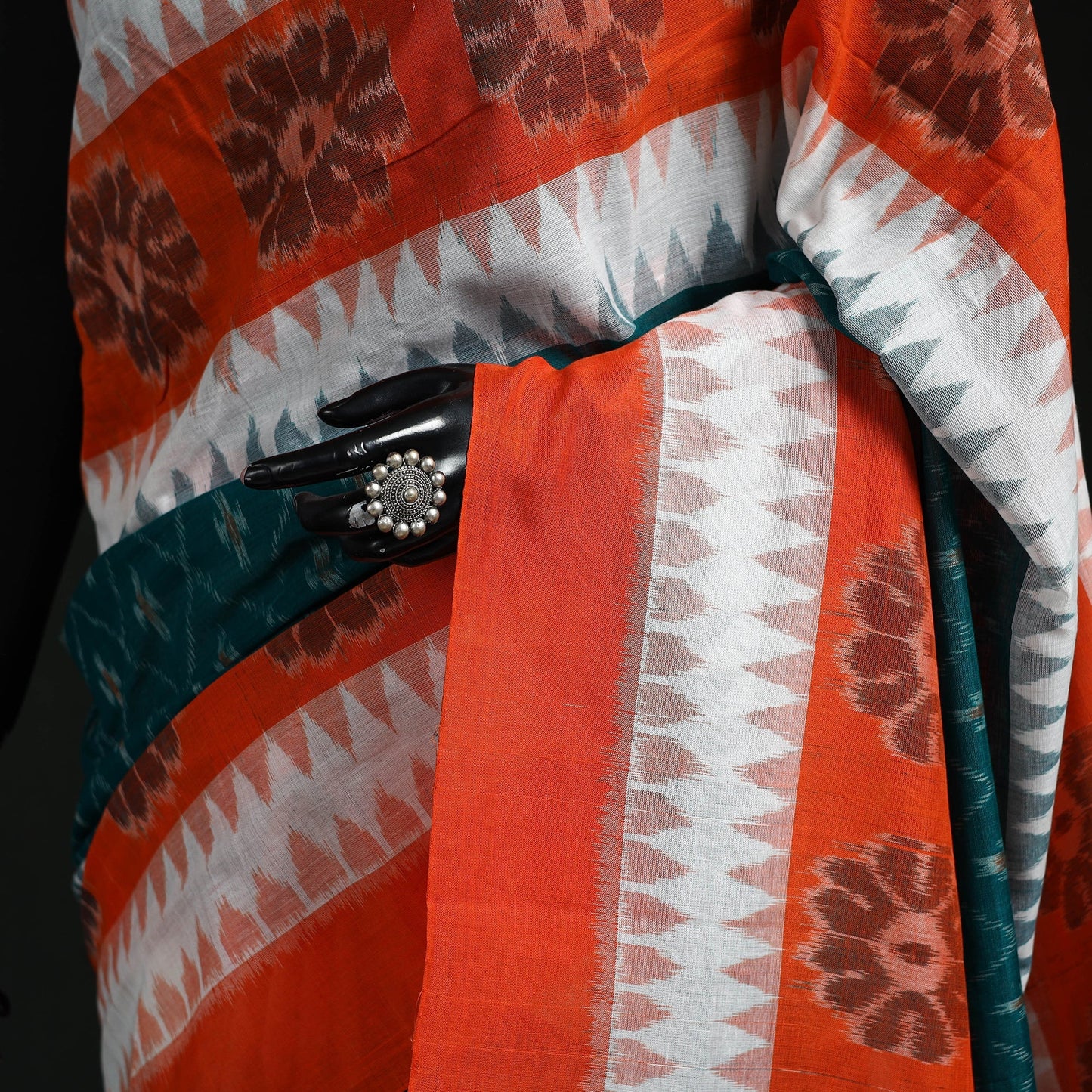 Ikat handloom cotton sambalpuri saree 52 - handcrafted