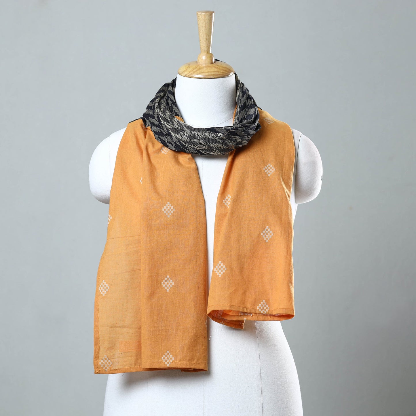 Multicolor - jacquard patchwork cotton stole 114