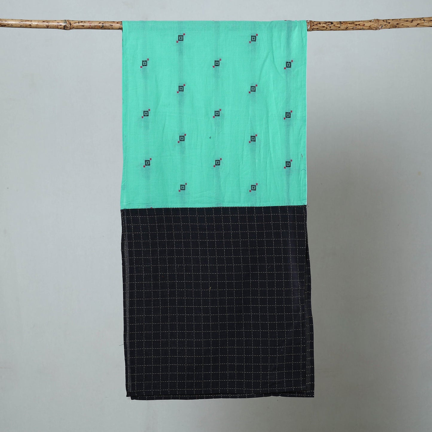 Multicolor - jacquard patchwork cotton stole 27