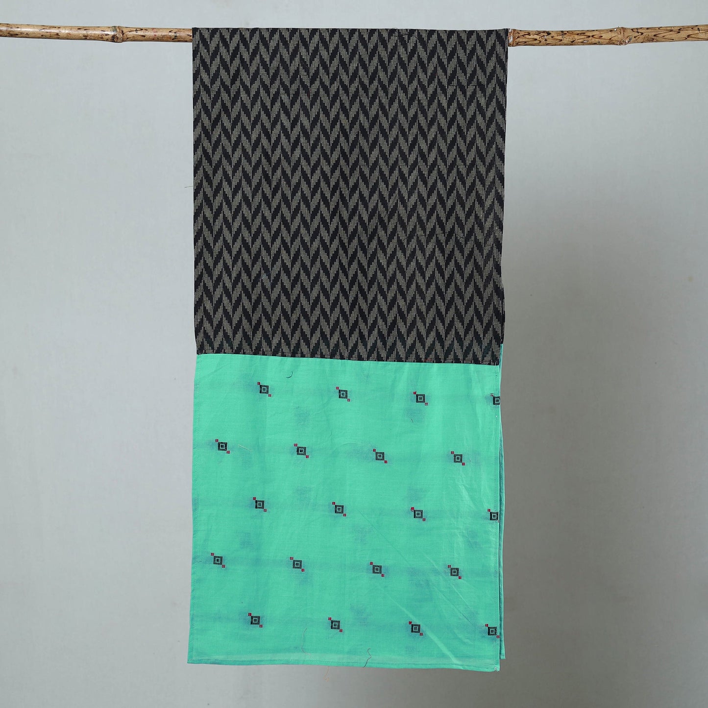 Multicolor - jacquard patchwork cotton stole 51