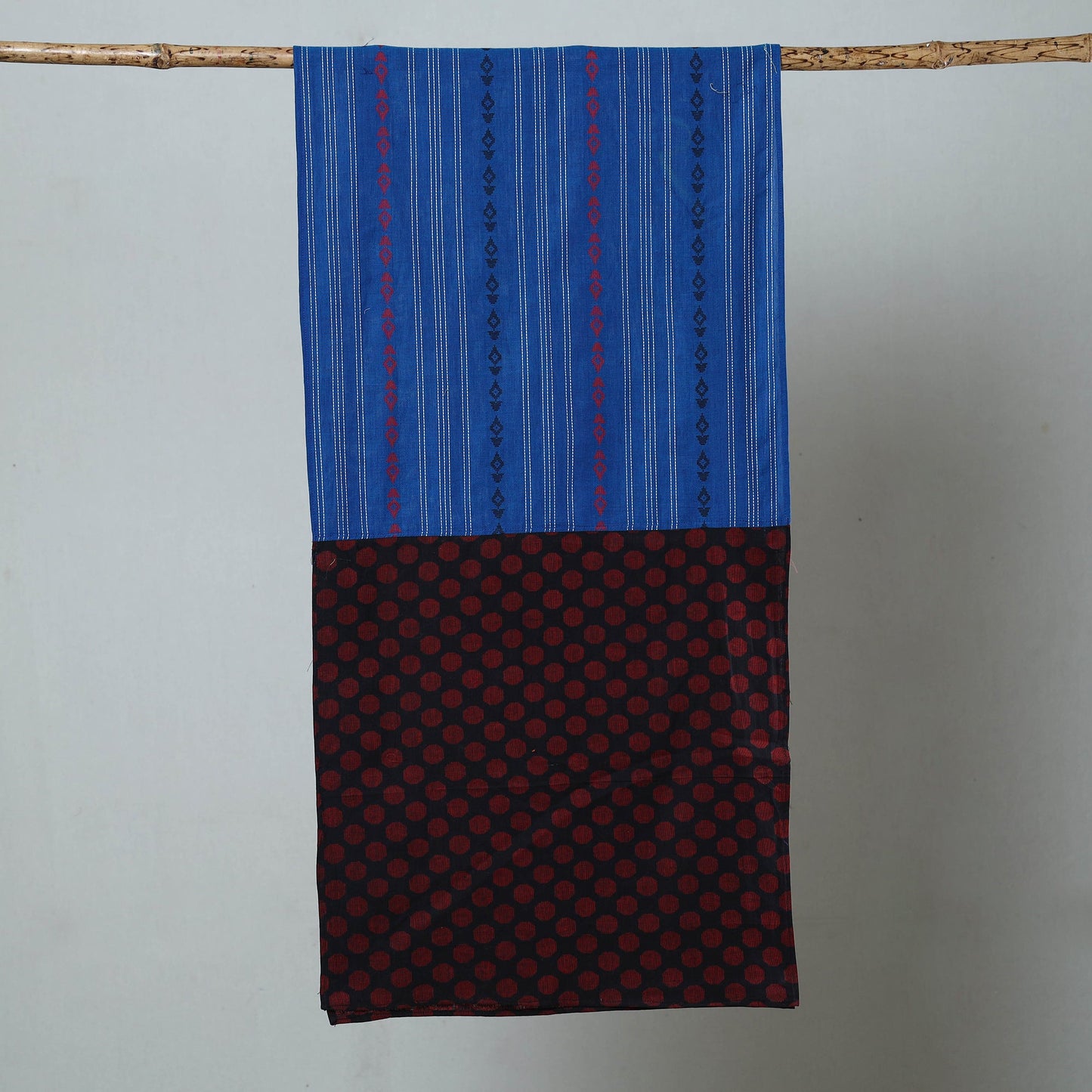 Multicolor - jacquard patchwork cotton stole 54