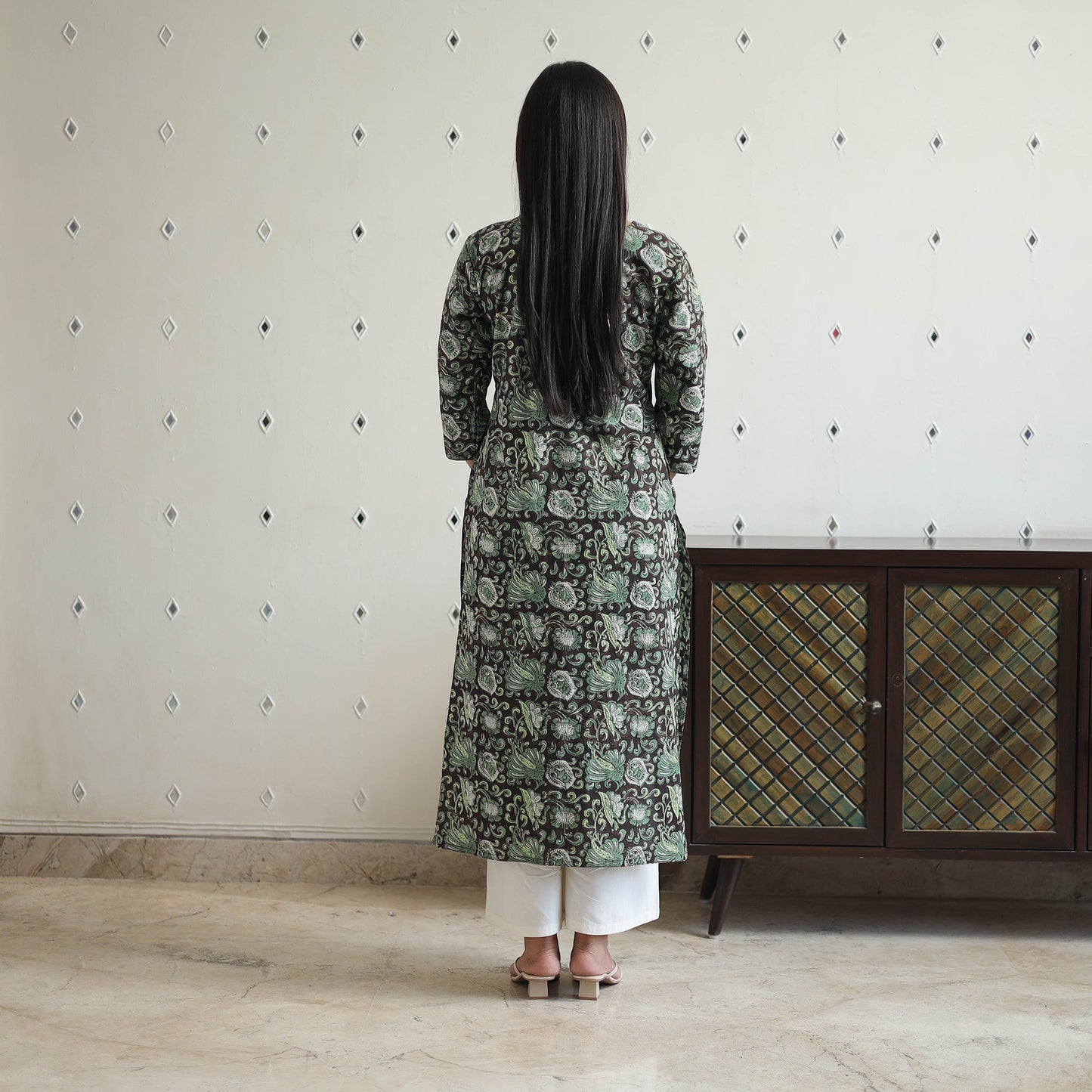 Jahota Block Print Cotton Straight Kurta for Women
