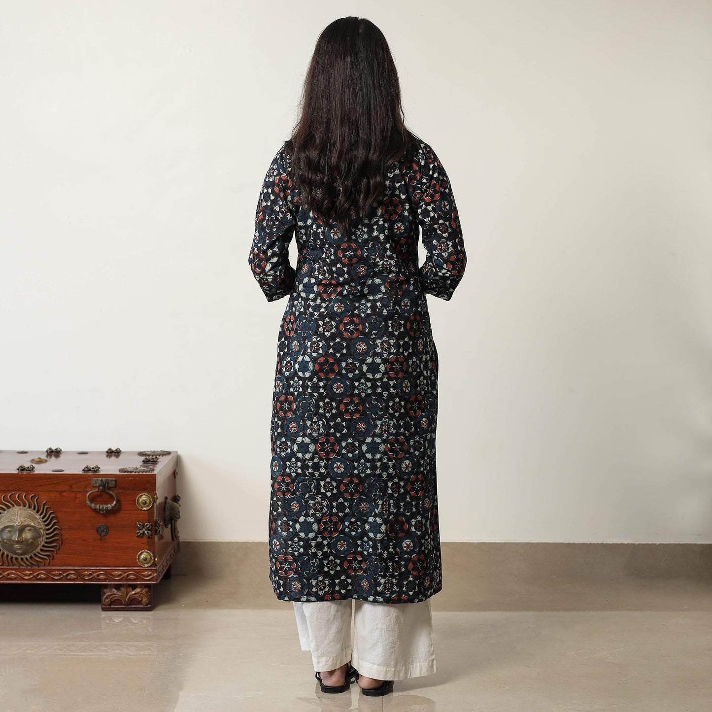 Jahota Block Printed Cotton Straight Kurta 09
