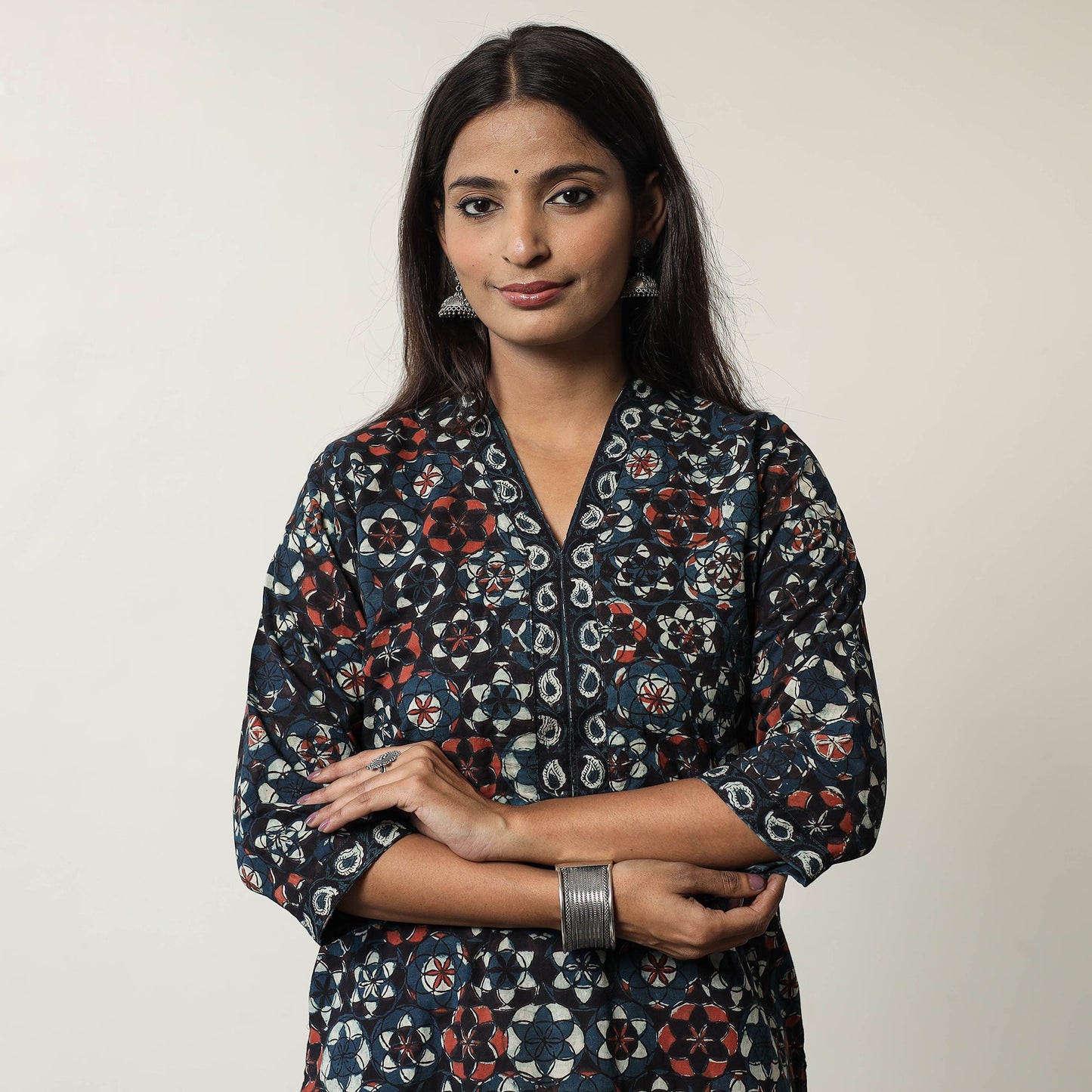 Jahota Block Printed Cotton Straight Kurta 09
