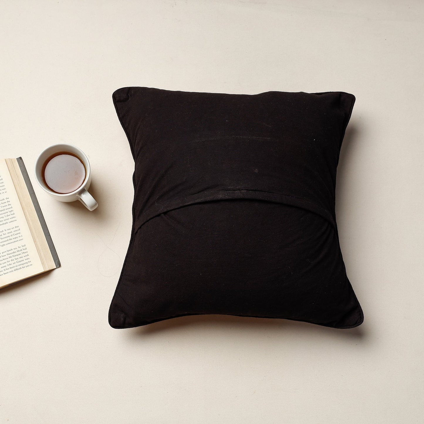 Kala Raksha Jat Hand Embroidery Cotton Cushion Cover