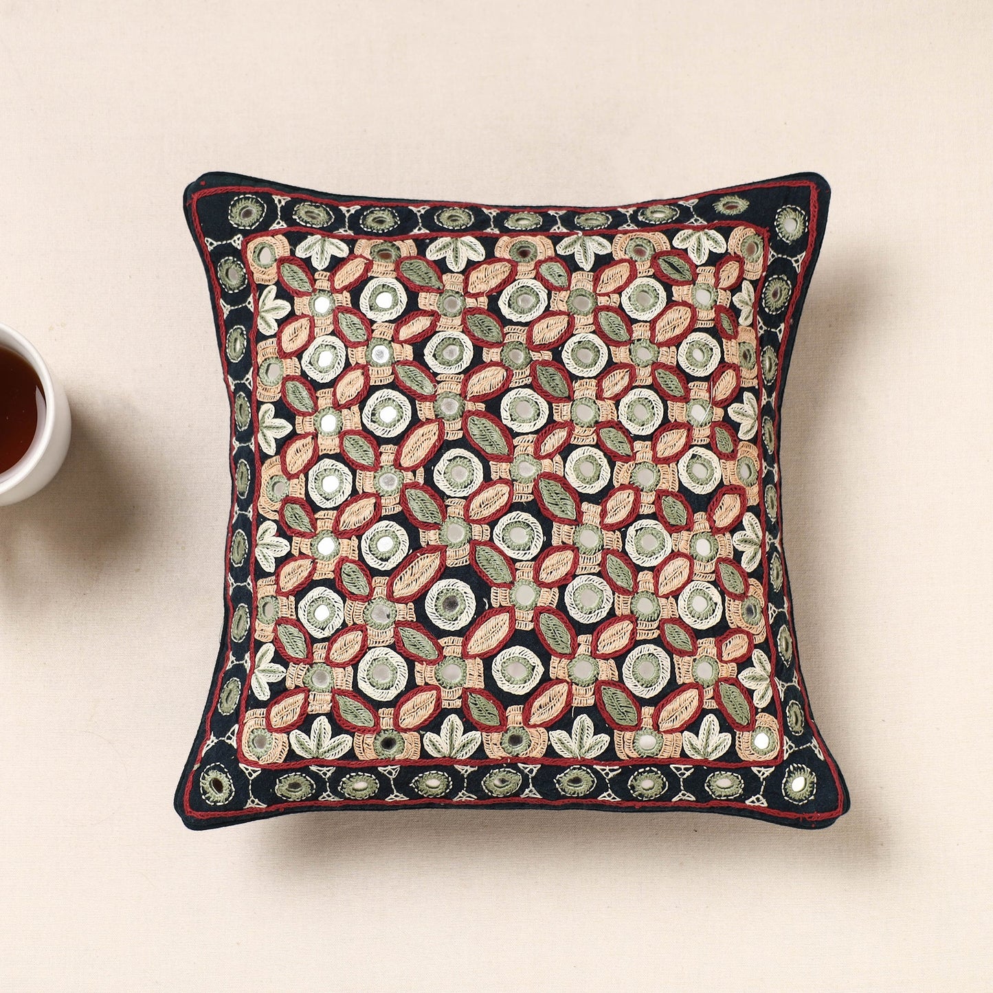 Pakko Embroidery Cushion Cover