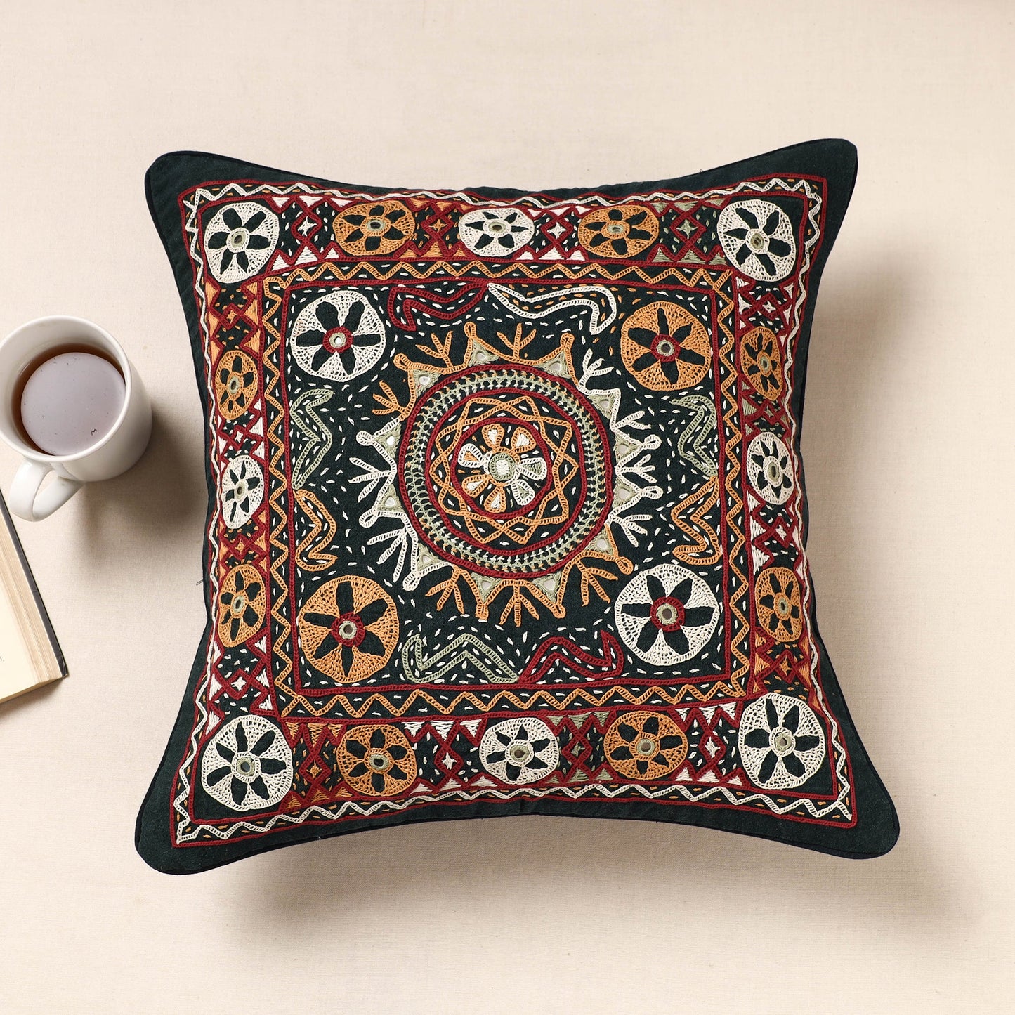 Pakko Embroidery Cushion Cover