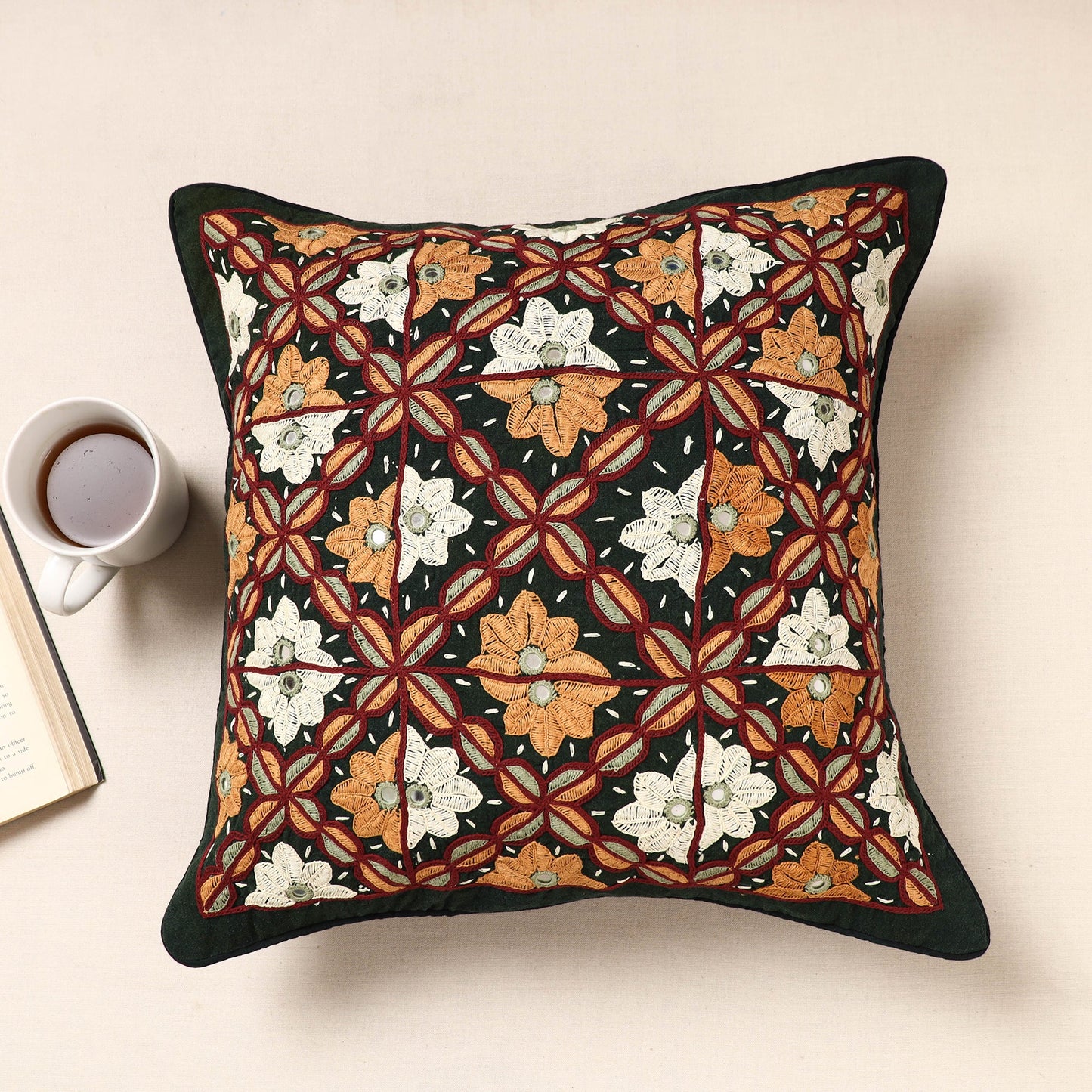 Hand Embroidery Cushion Cover