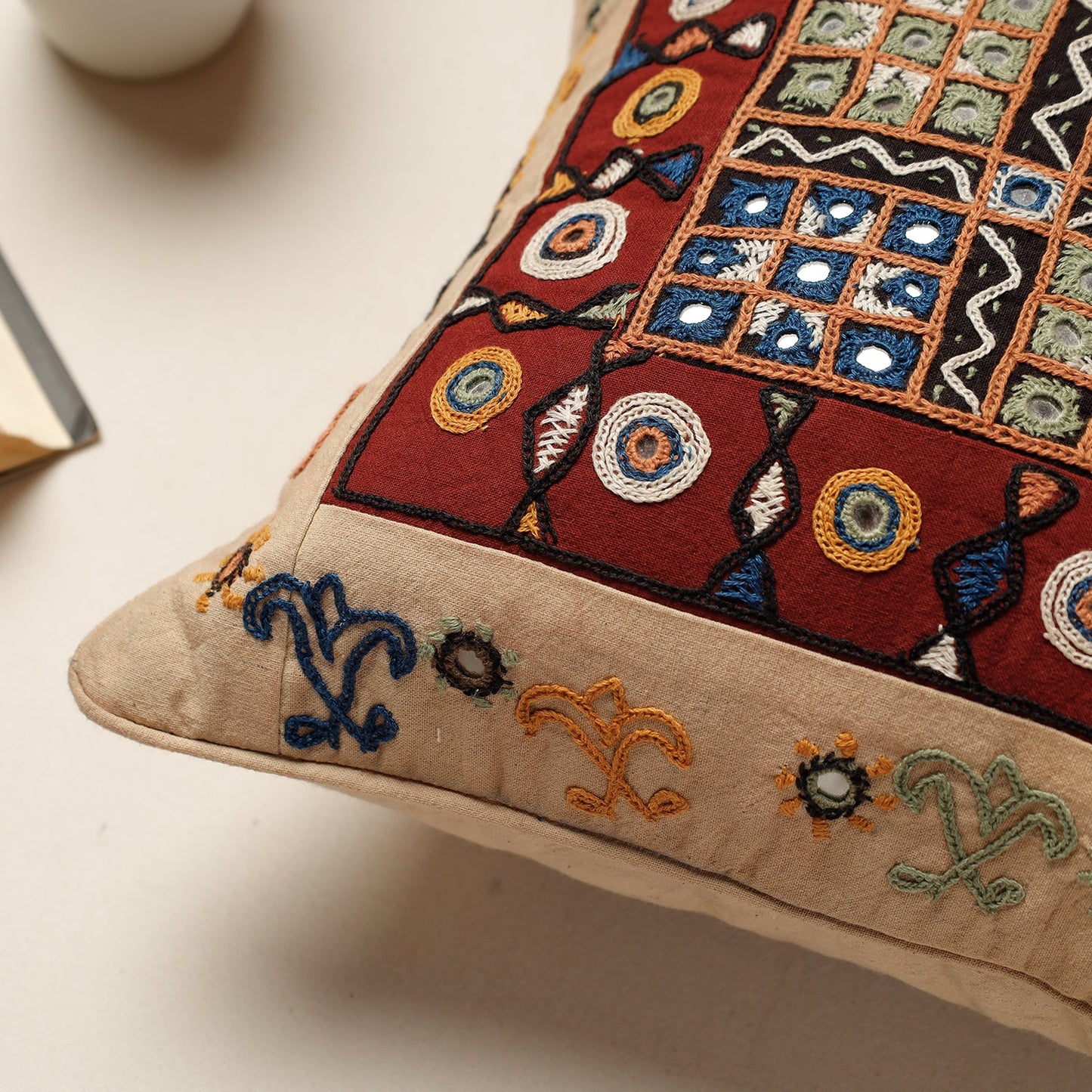 Hand Embroidery Cushion Cover