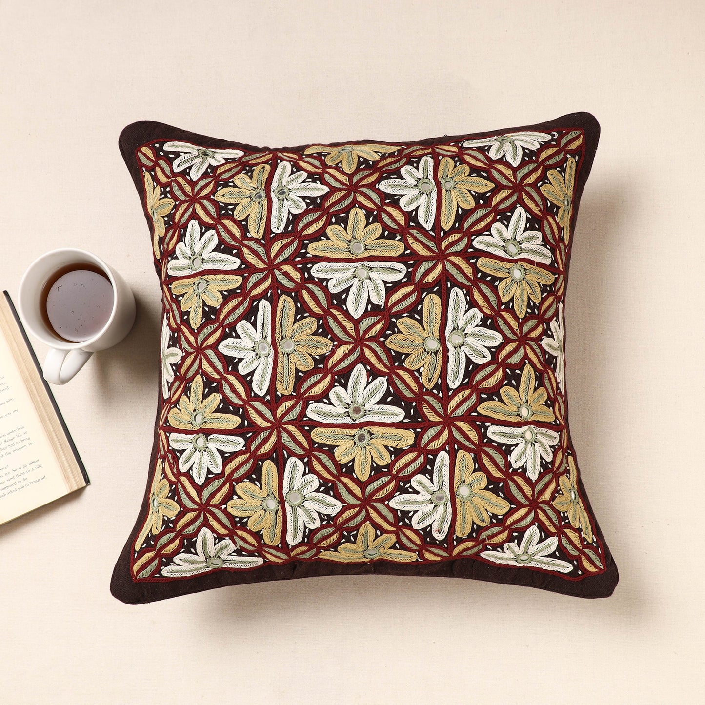 Hand Embroidery Cushion Cover