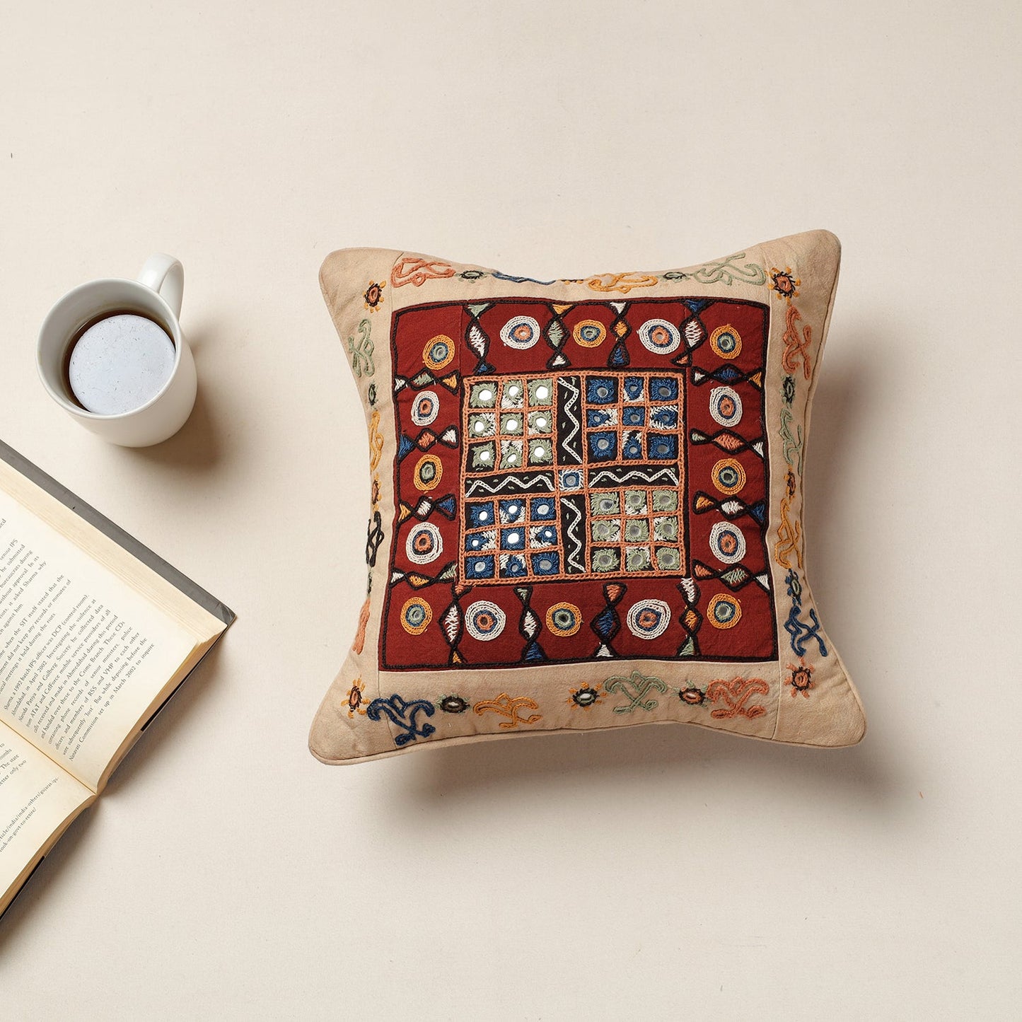 Hand Embroidery Cushion Cover