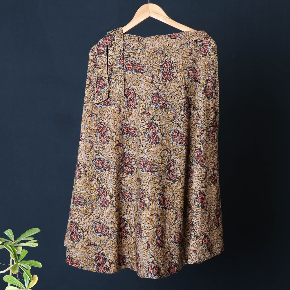 Kalamkari Block Print Cotton Wrap Around Skirt