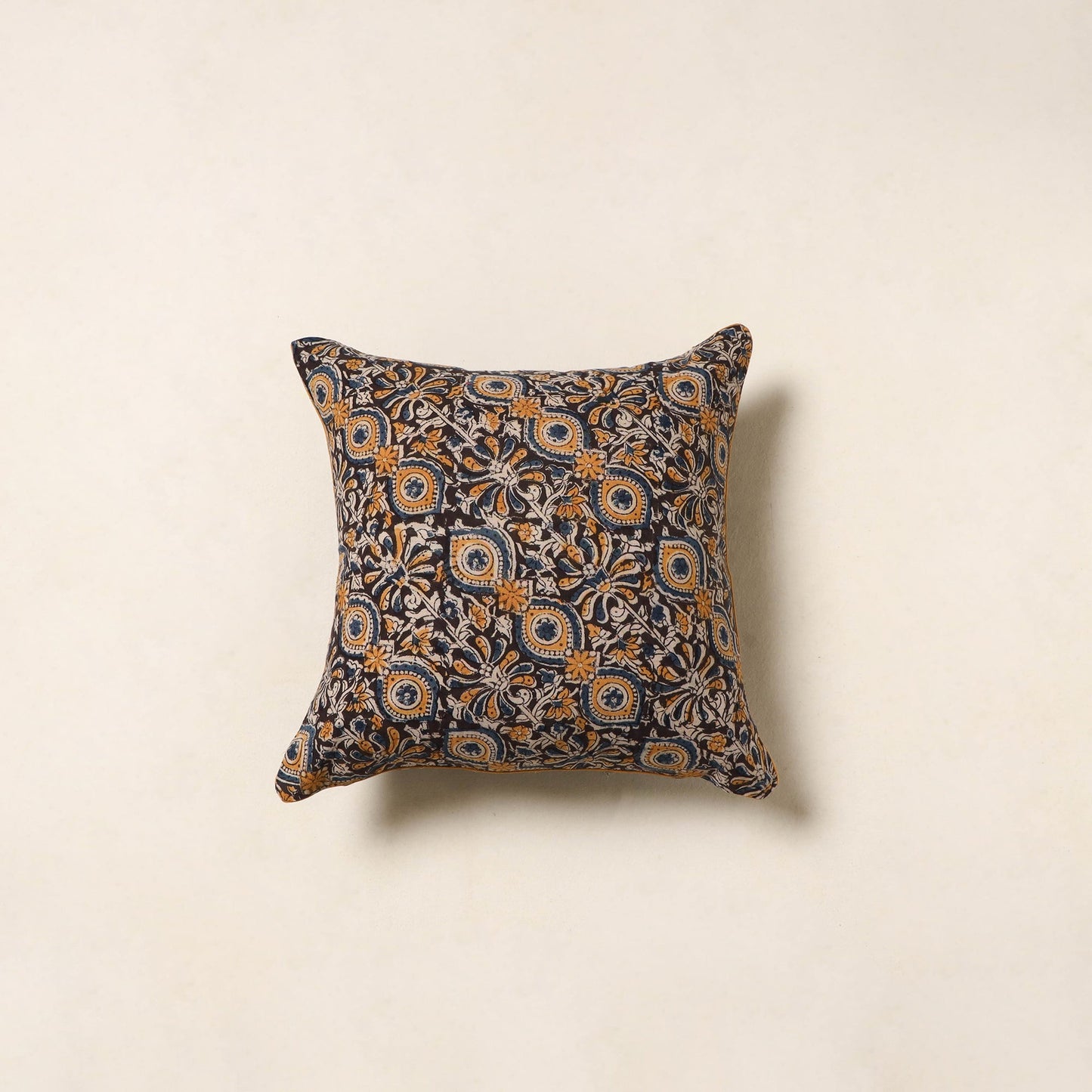 Multicolor - kalamkari cotton cushion cover 95 - handcrafted
