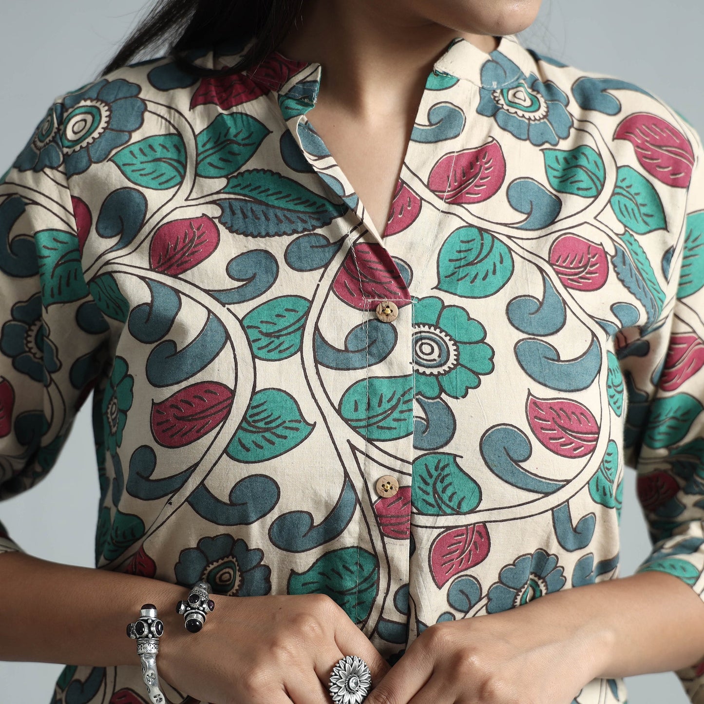 Kalamkari Printed Cotton Kurta For Women