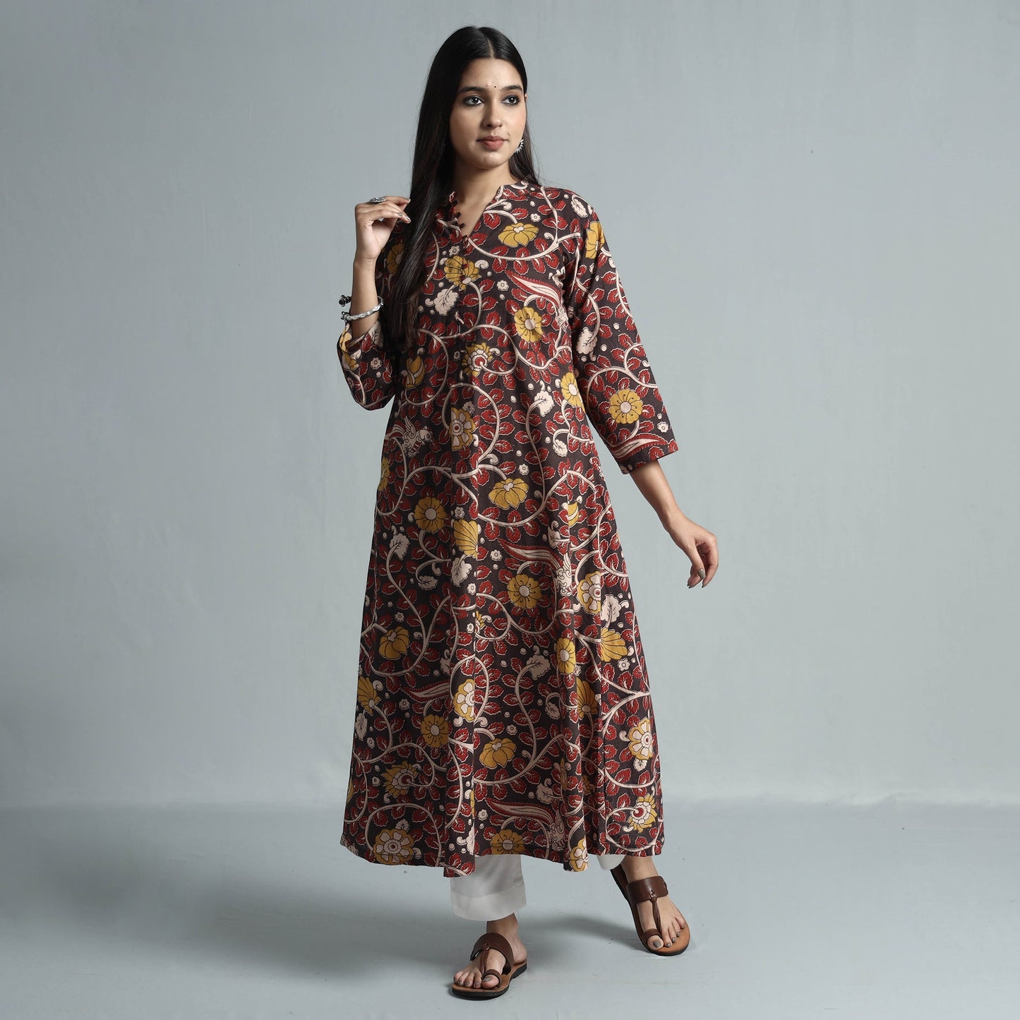 Kalamkari Printed Cotton Kurta For Women