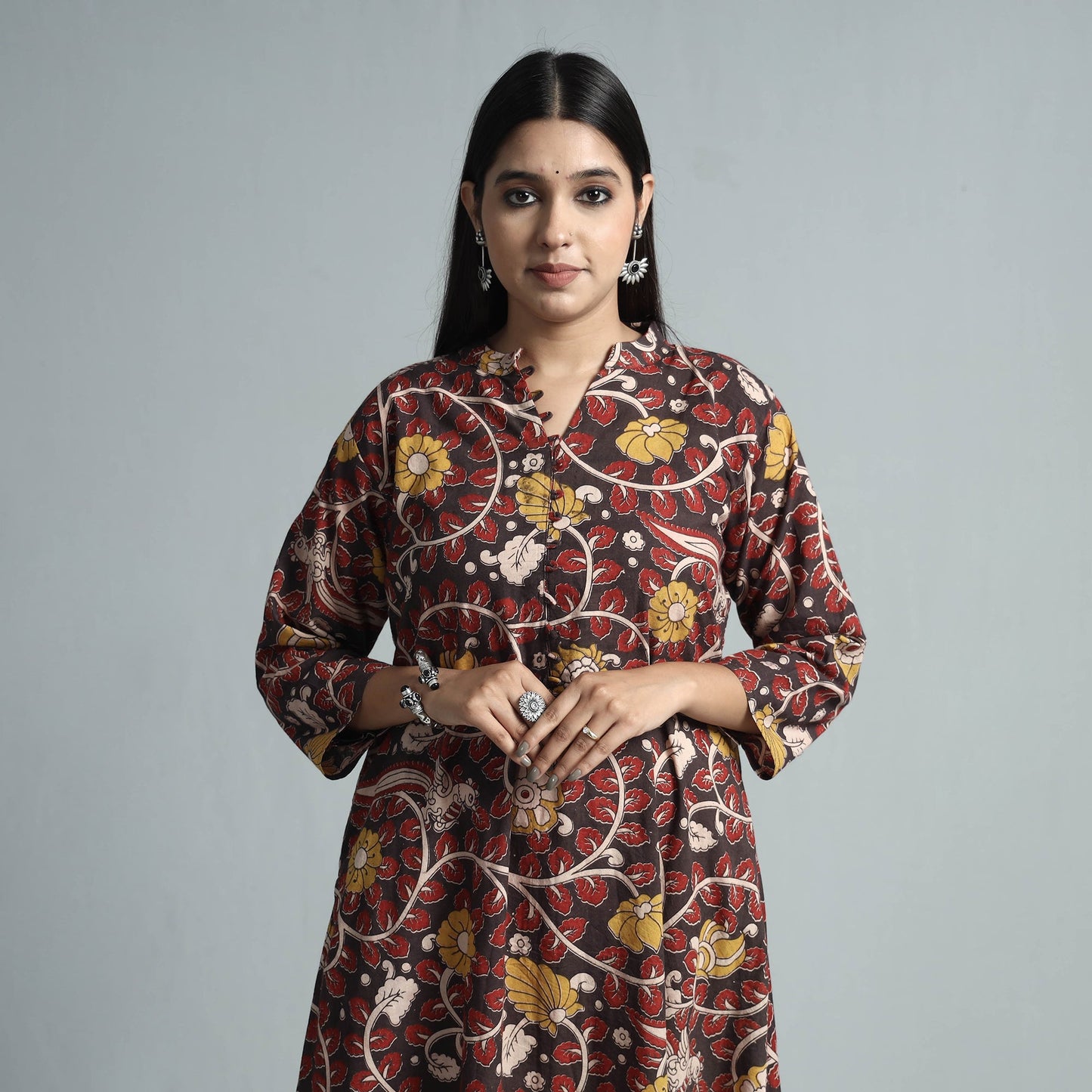 Kalamkari Printed Cotton Kurta For Women