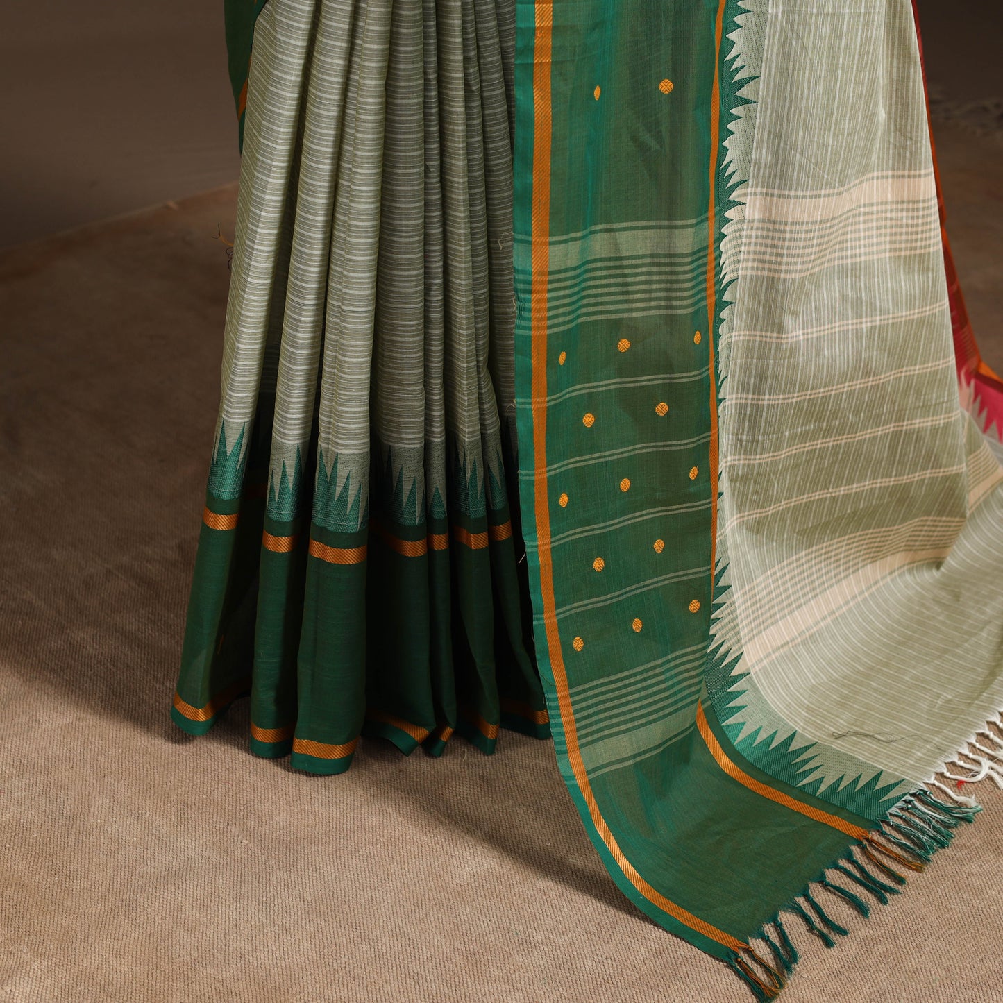 Multicolor - kandangi buti chettinad cotton saree