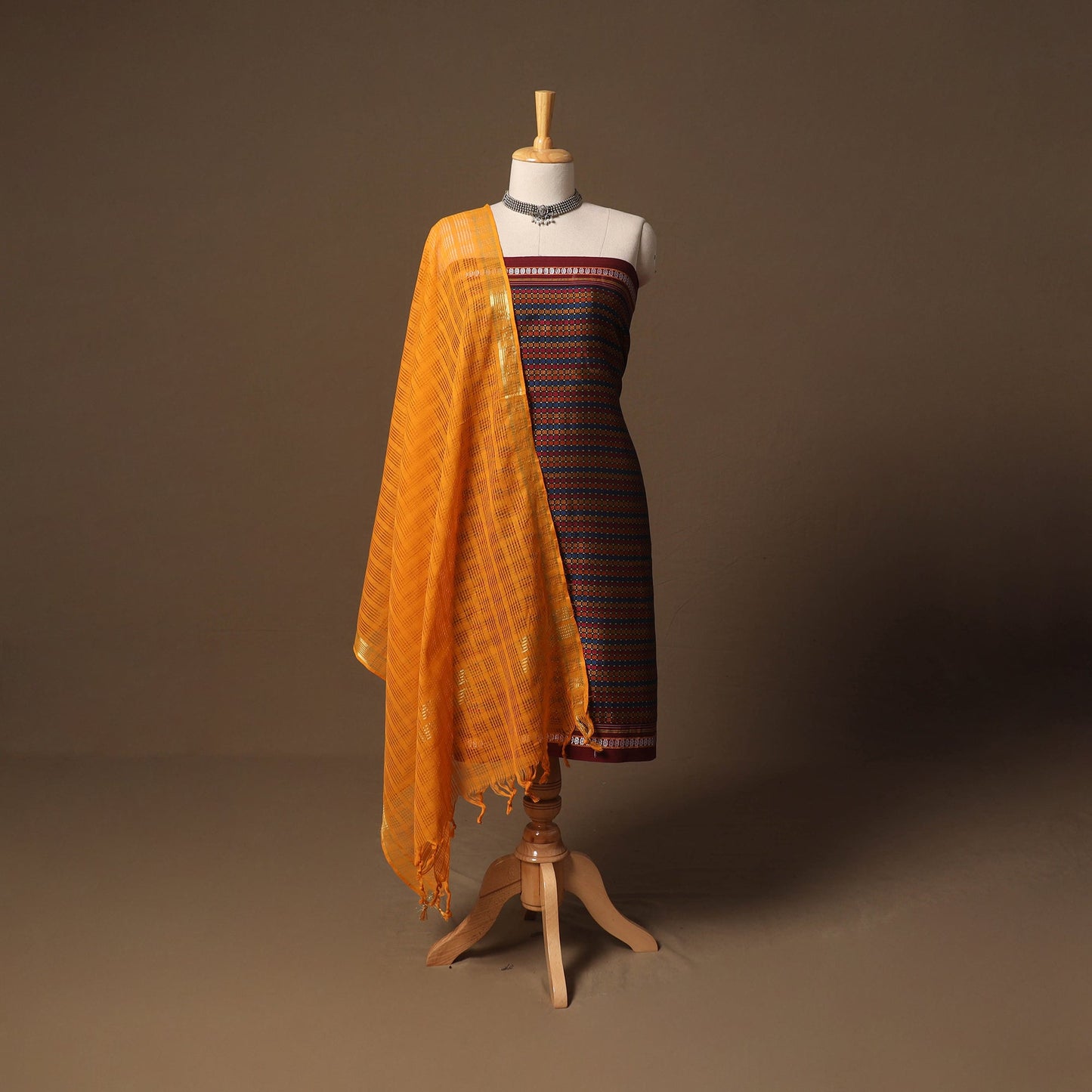 Karnataka khun mercerised cotton 3pc unstitched dress