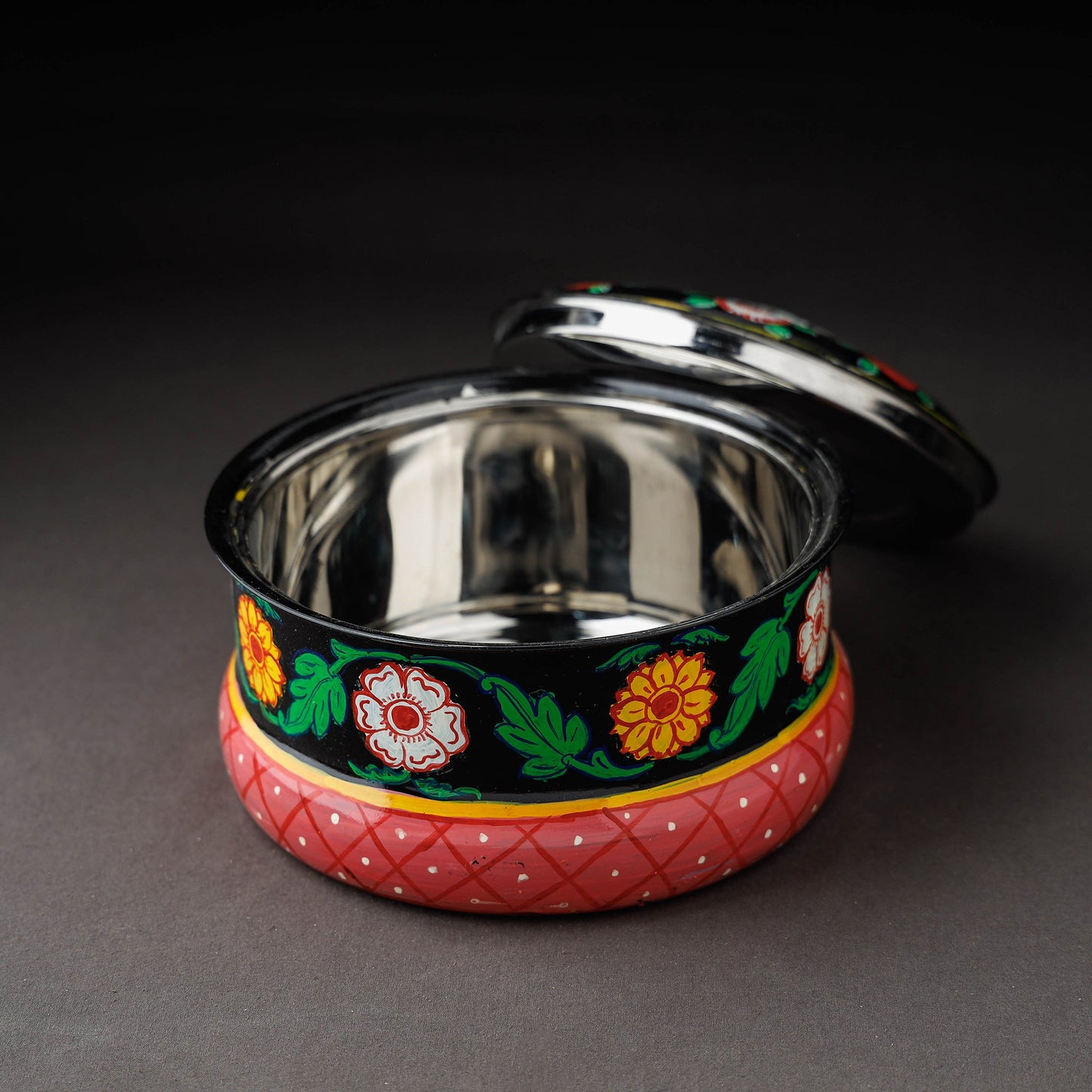 Kavad Handpainted Stainless Steel Casserole