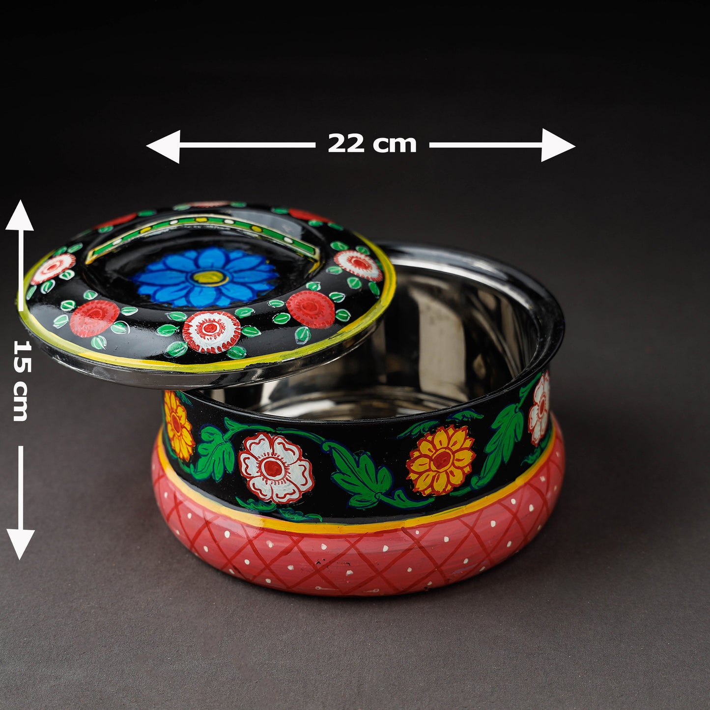 Kavad Handpainted Stainless Steel Casserole