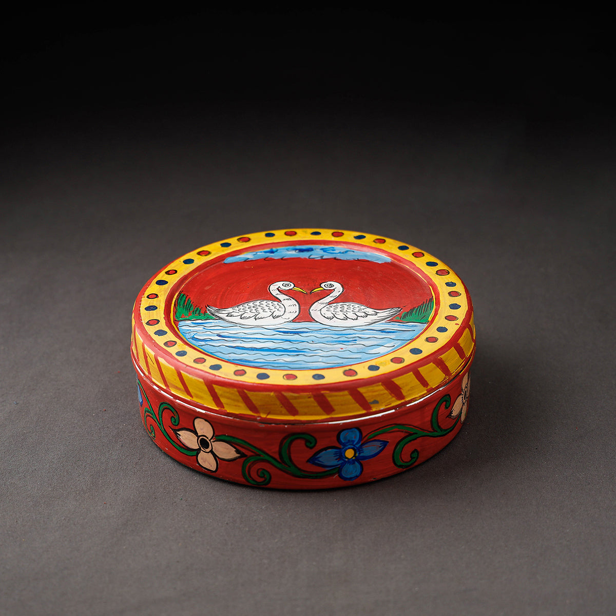 Kavad Handpainted Stainless Steel Multicolor Masala Box