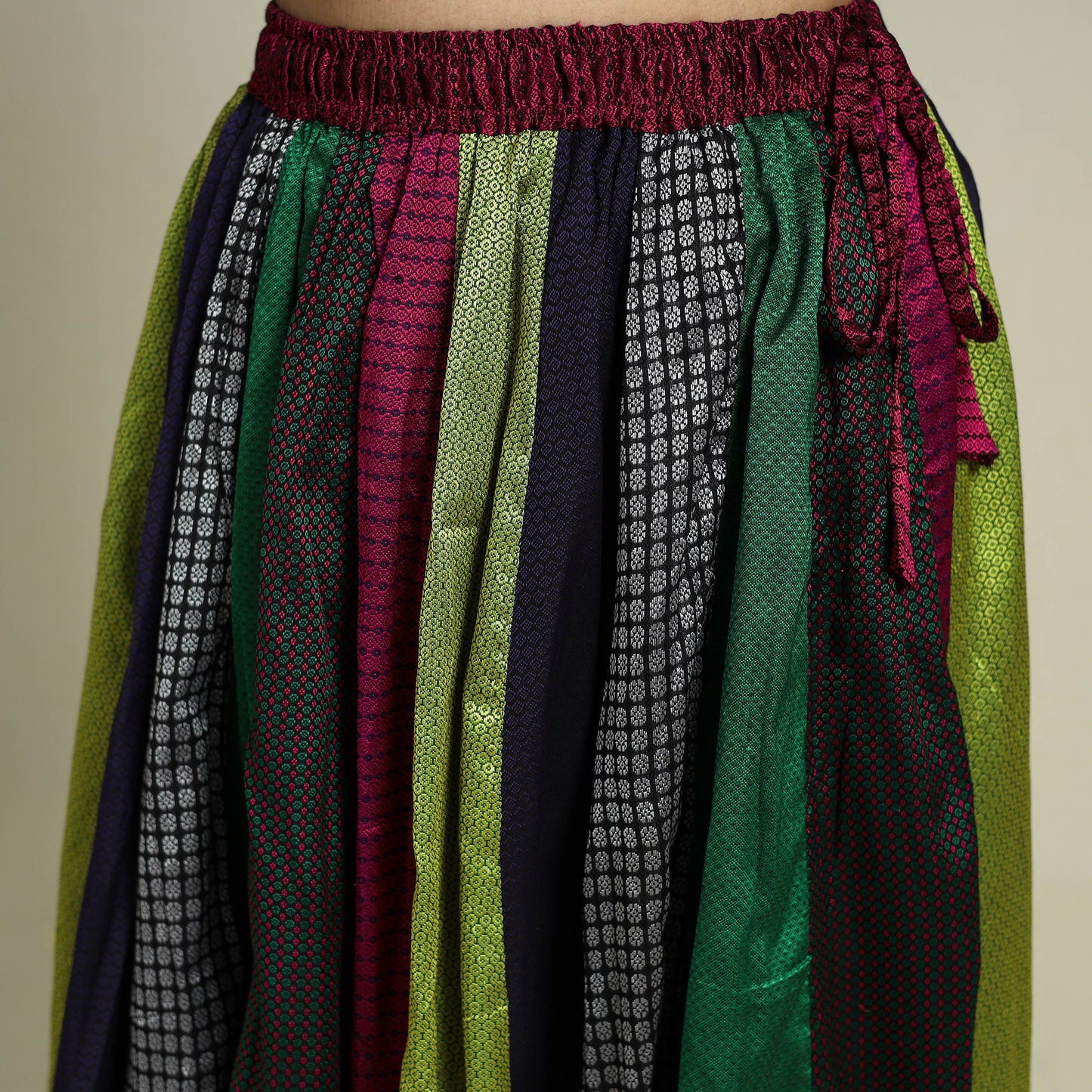 Multicolor - khun patchwork 24 kali cotton long skirt 04