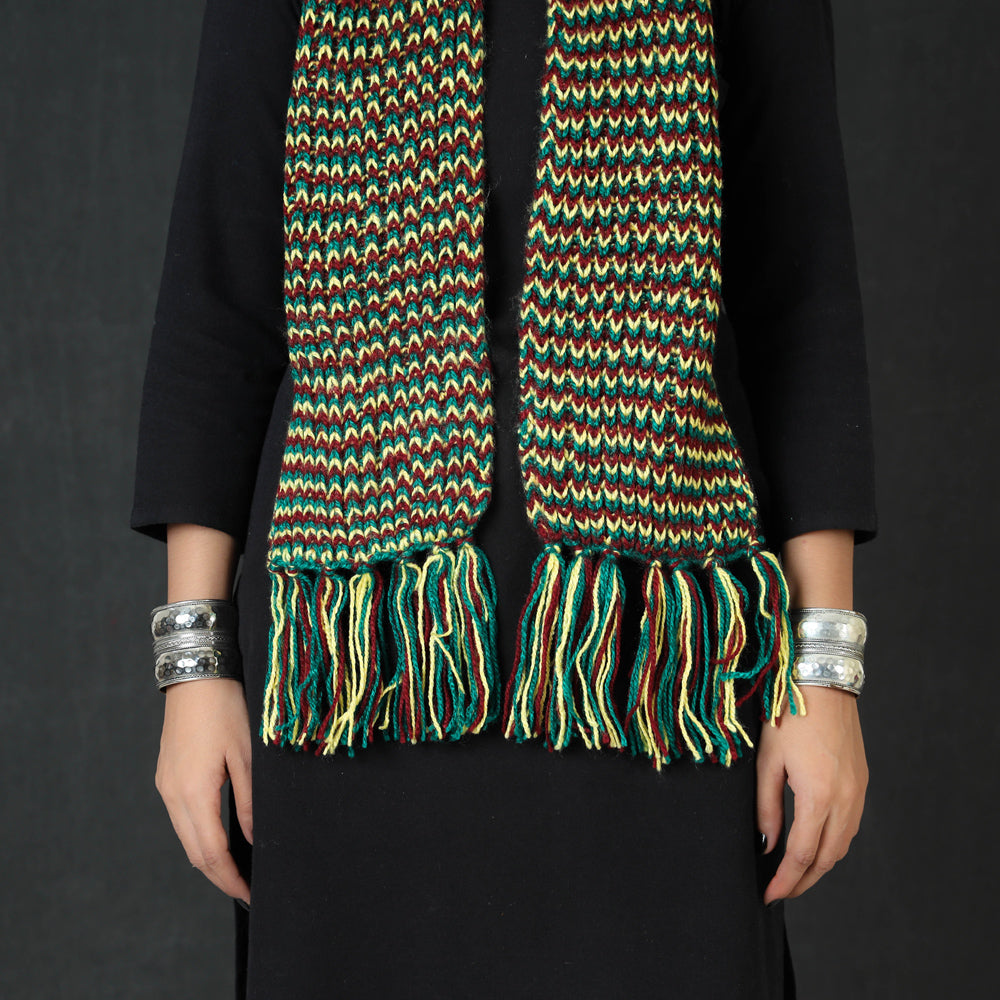 Kumaun Hand Knitted Woolen Muffler (47 in) Online in India