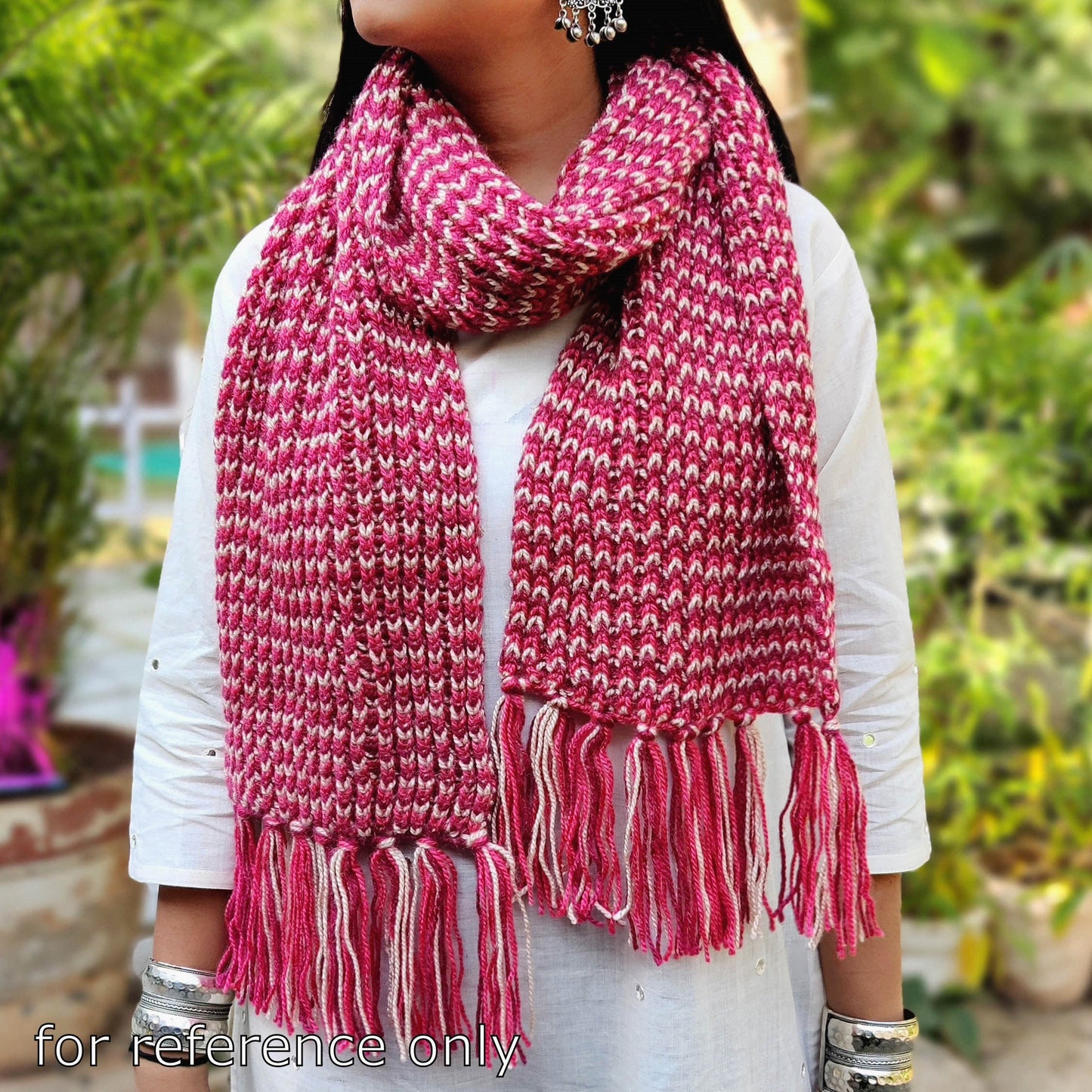 Kumaun Hand Knitted Woolen Muffler (47 in) Online in India