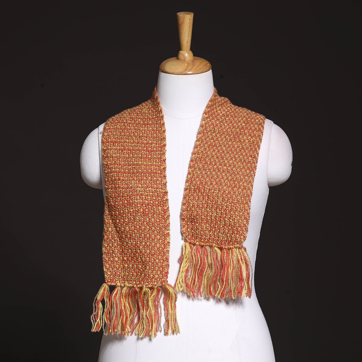 Kumaun Hand Knitted Woolen Muffler (50 in)