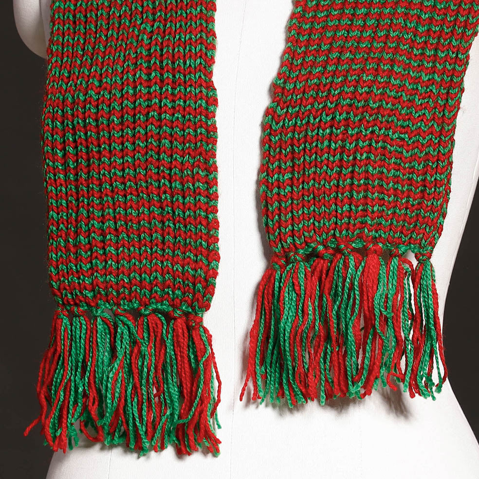 Kumaun Hand Knitted Woolen Muffler (66 in)