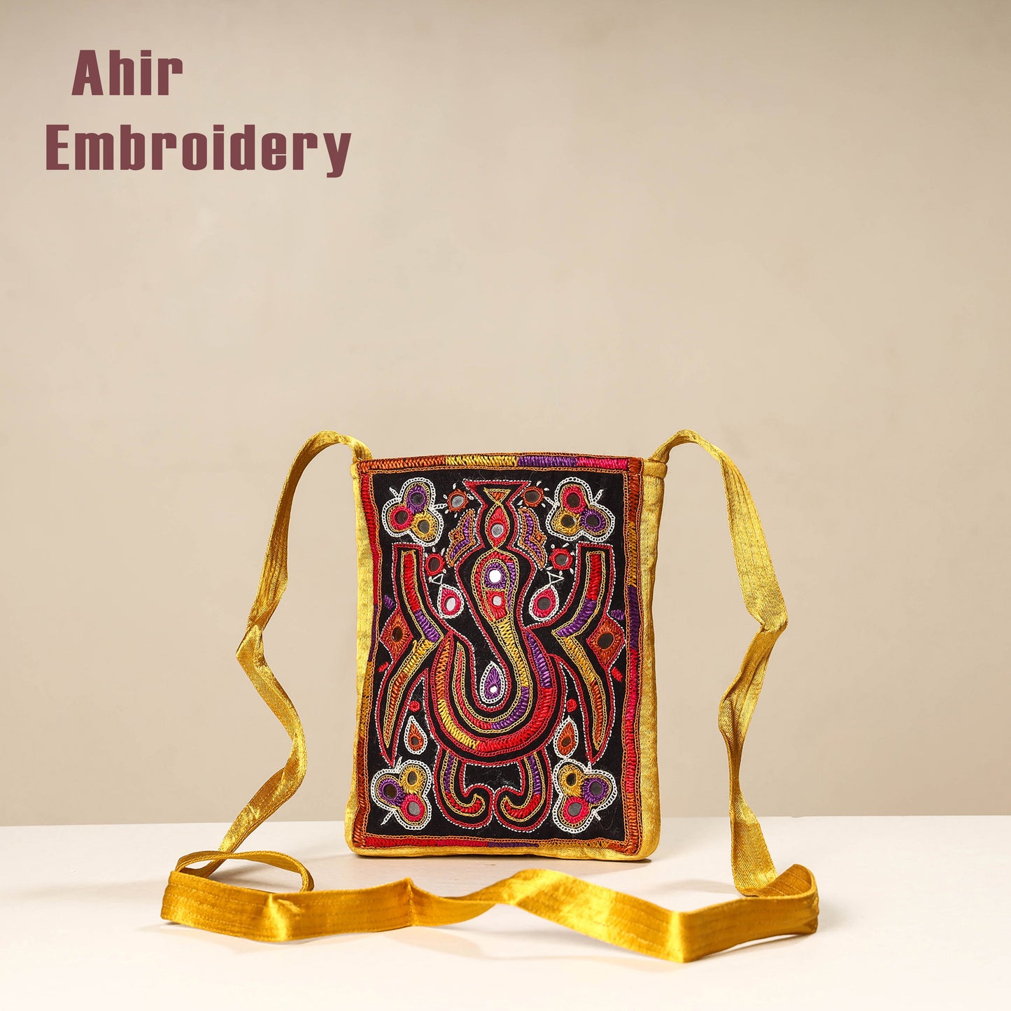embroidery sling bag
