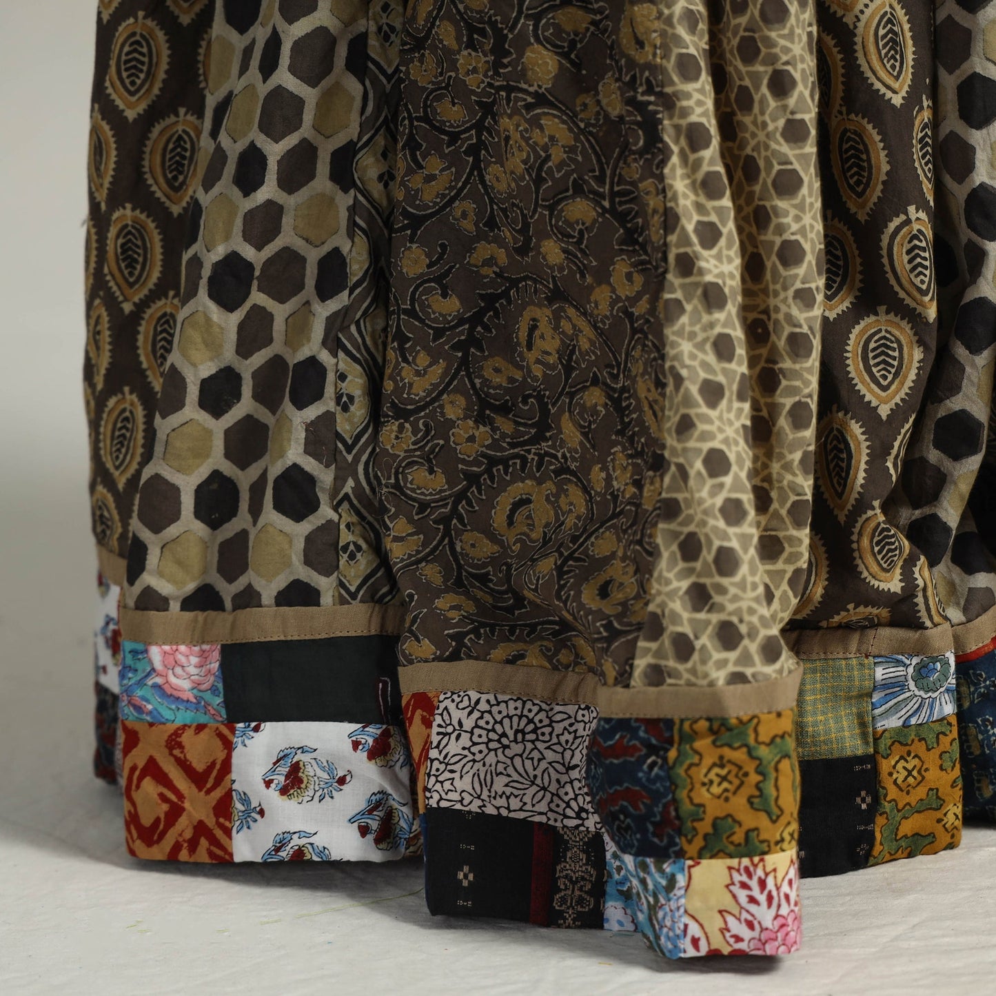 Multicolor - kutch printed 24 kali cotton long skirt 12
