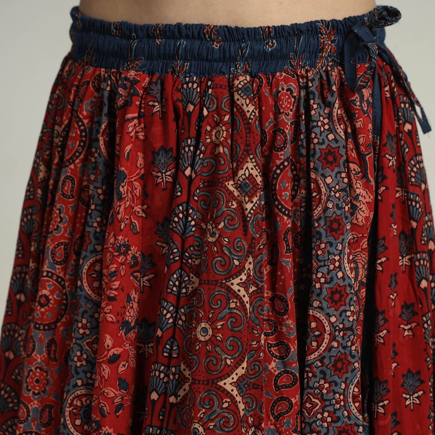 Multicolor - kutch printed 24 kali cotton long skirt 23