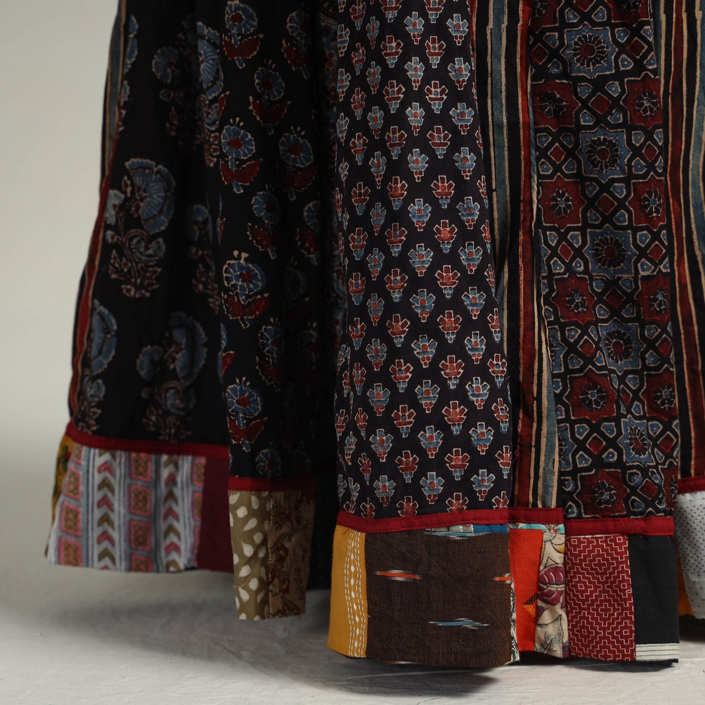 Multicolor - kutch printed 24 kali cotton long skirt 27