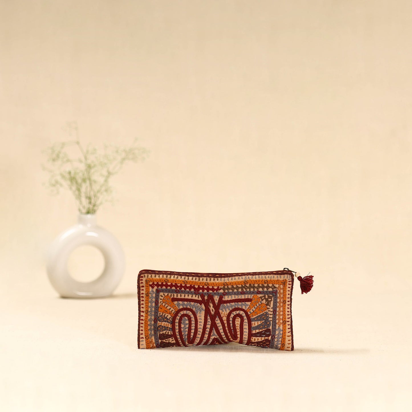 Kutch dhebariya hand embroidered clutch purse 17