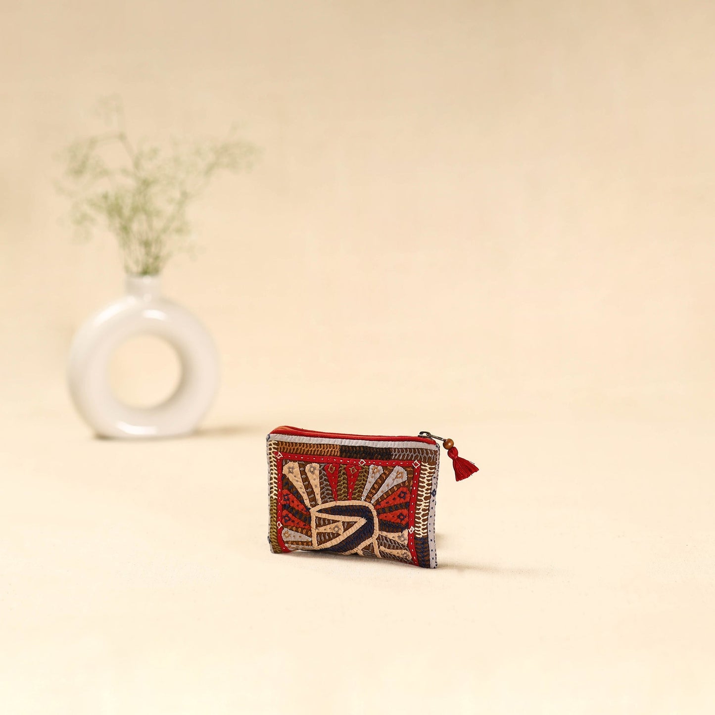 Kutch dhebariya qatab hand embroidered coin pouch 137