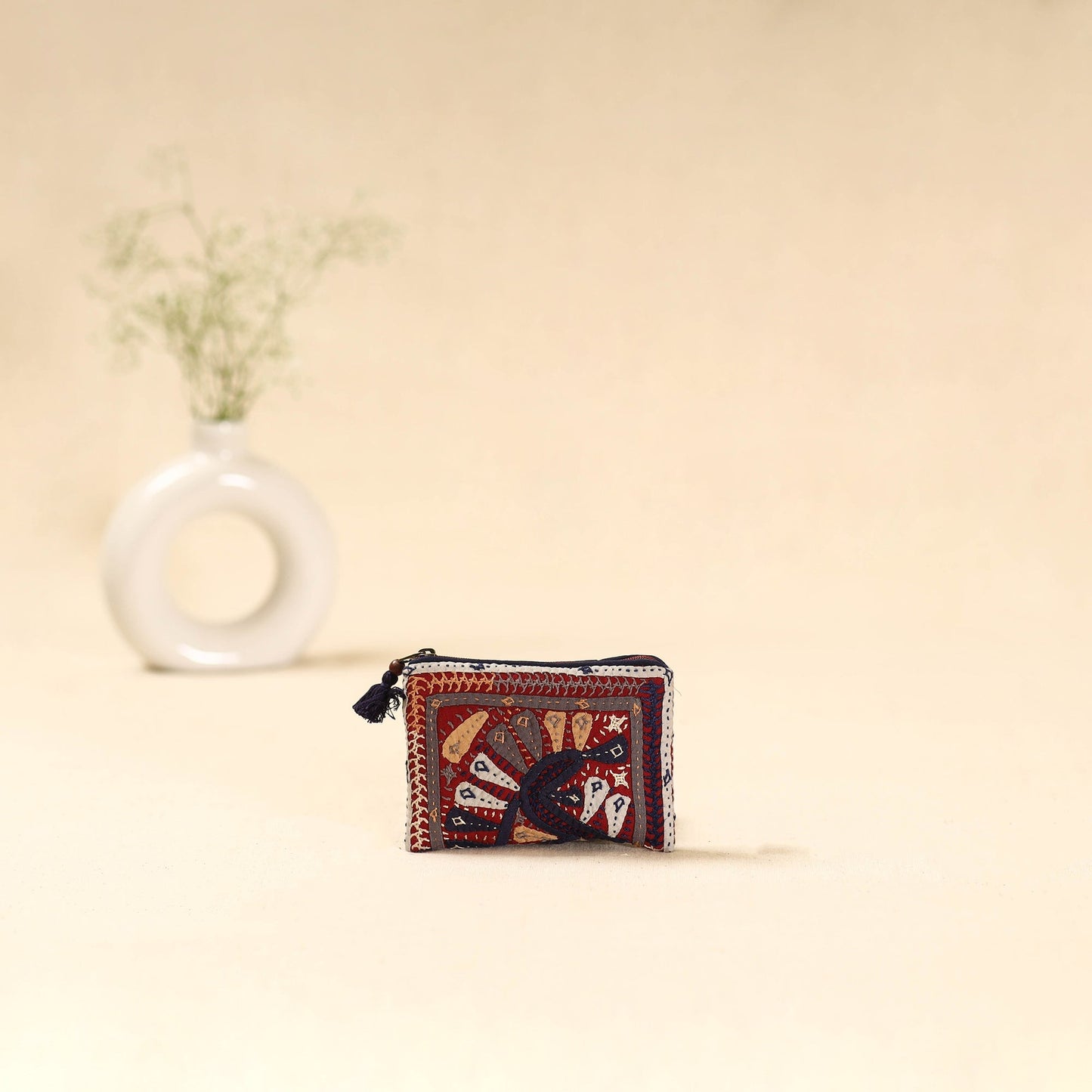 Kutch dhebariya qatab hand embroidered coin pouch 143