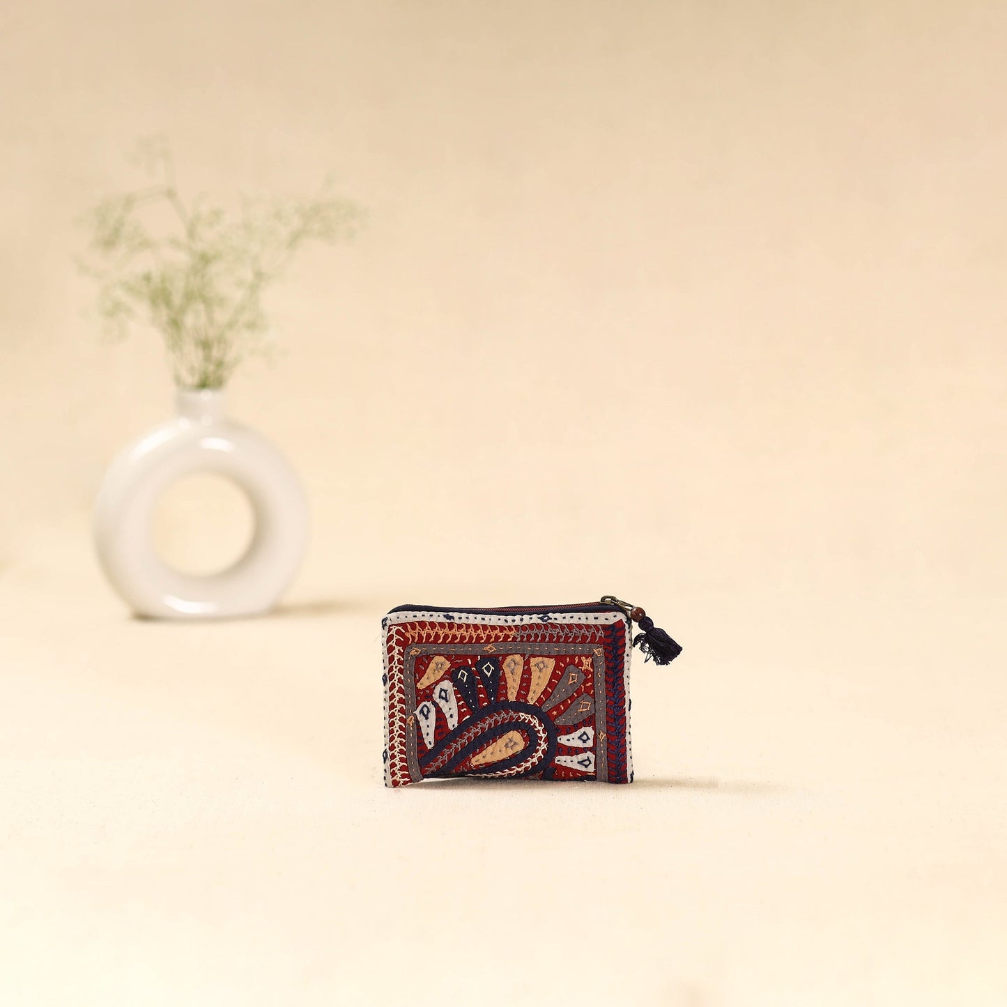 Kutch dhebariya qatab hand embroidered coin pouch 143