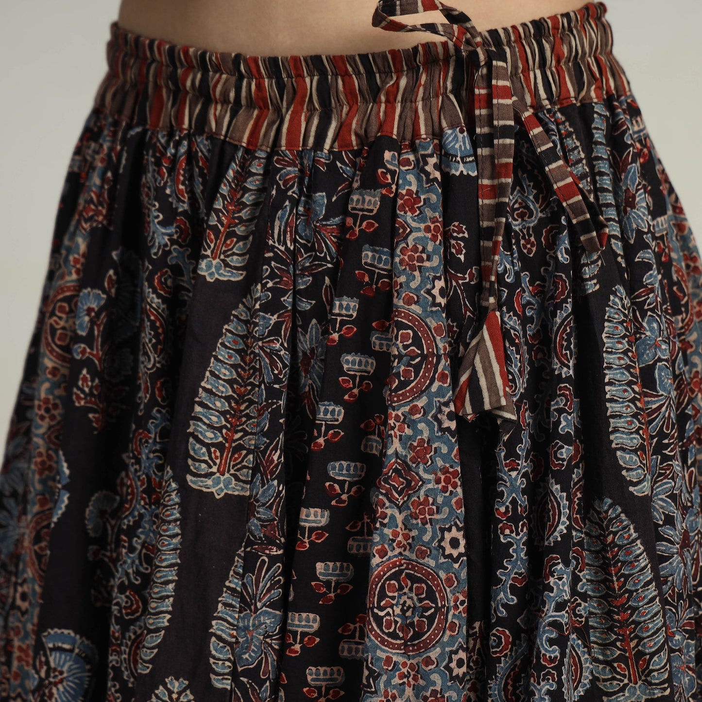 Multicolor - kutch printed 24 kali cotton long skirt 09