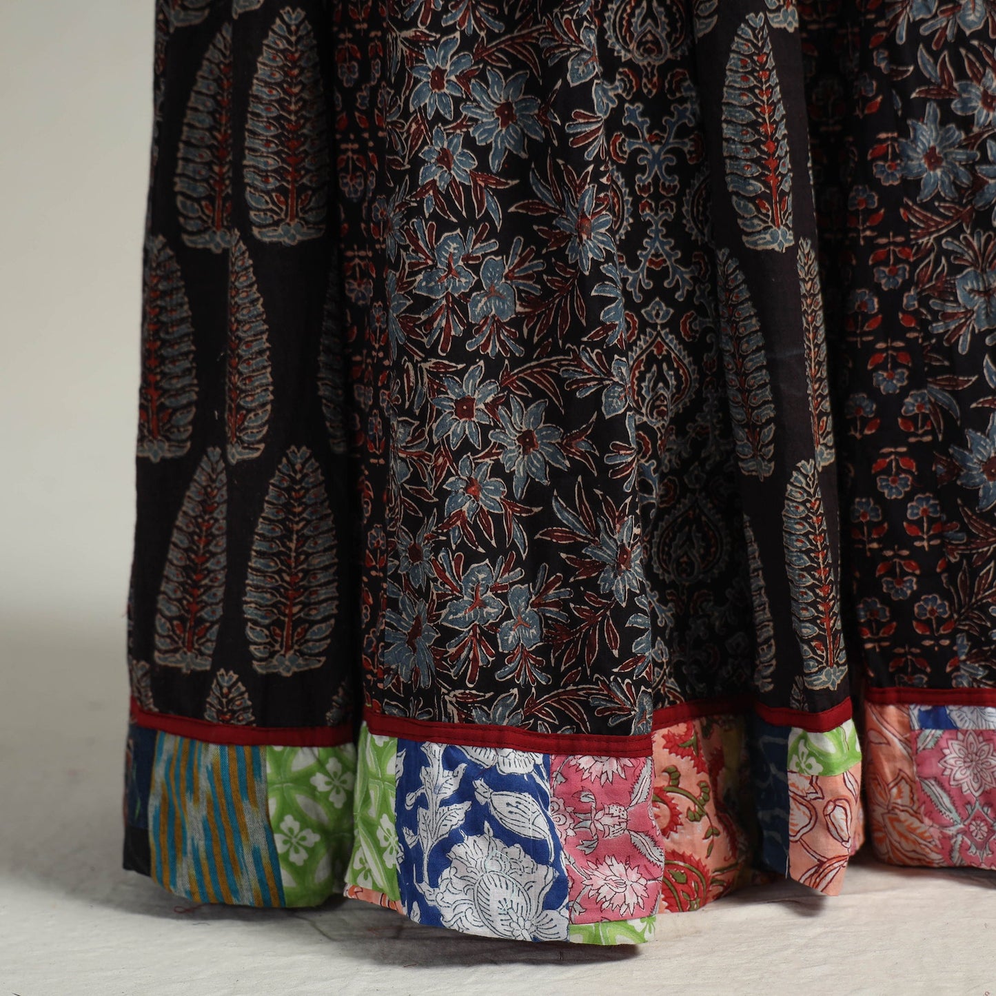 Multicolor - kutch printed 24 kali cotton long skirt 37
