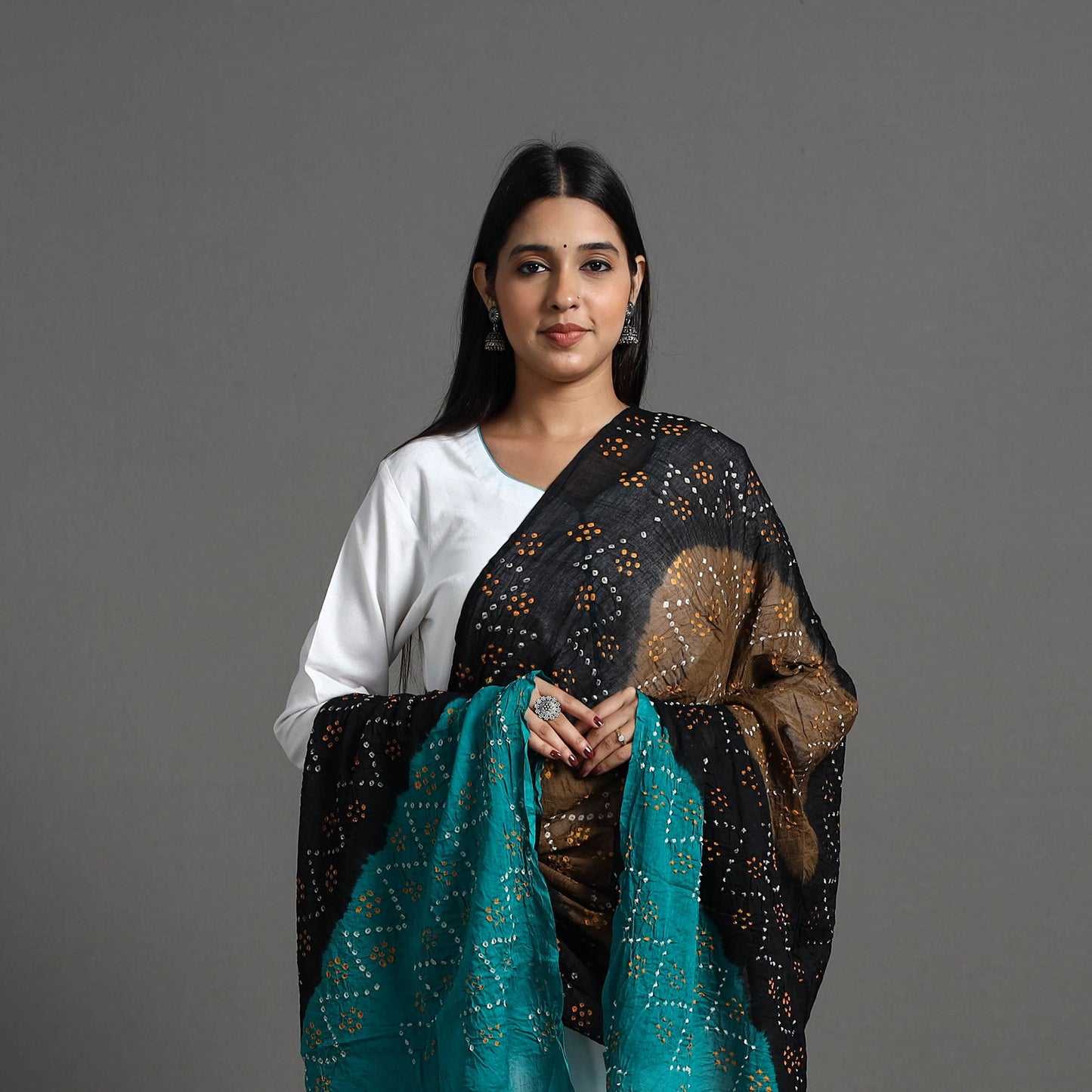 Authentic Multicolor Bandhani Cotton Dupatta